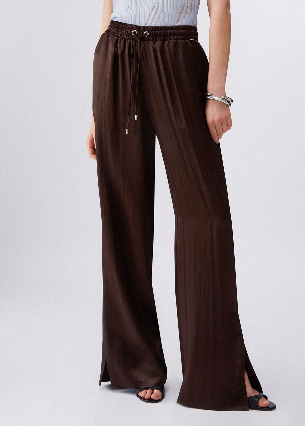 Liu Jo Satin Trousers With Slits