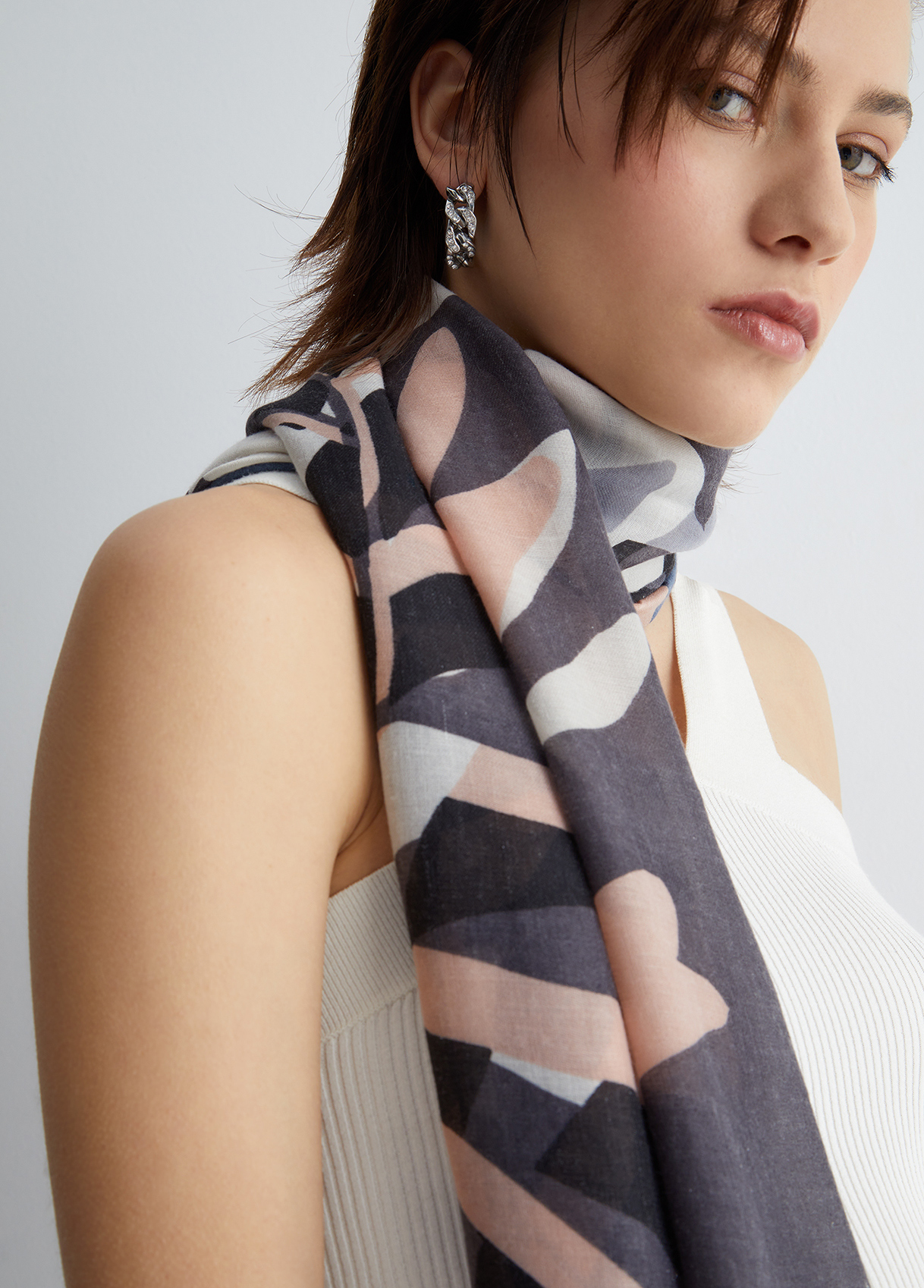 Liujo Étole À Imprimé Florale Et Logo