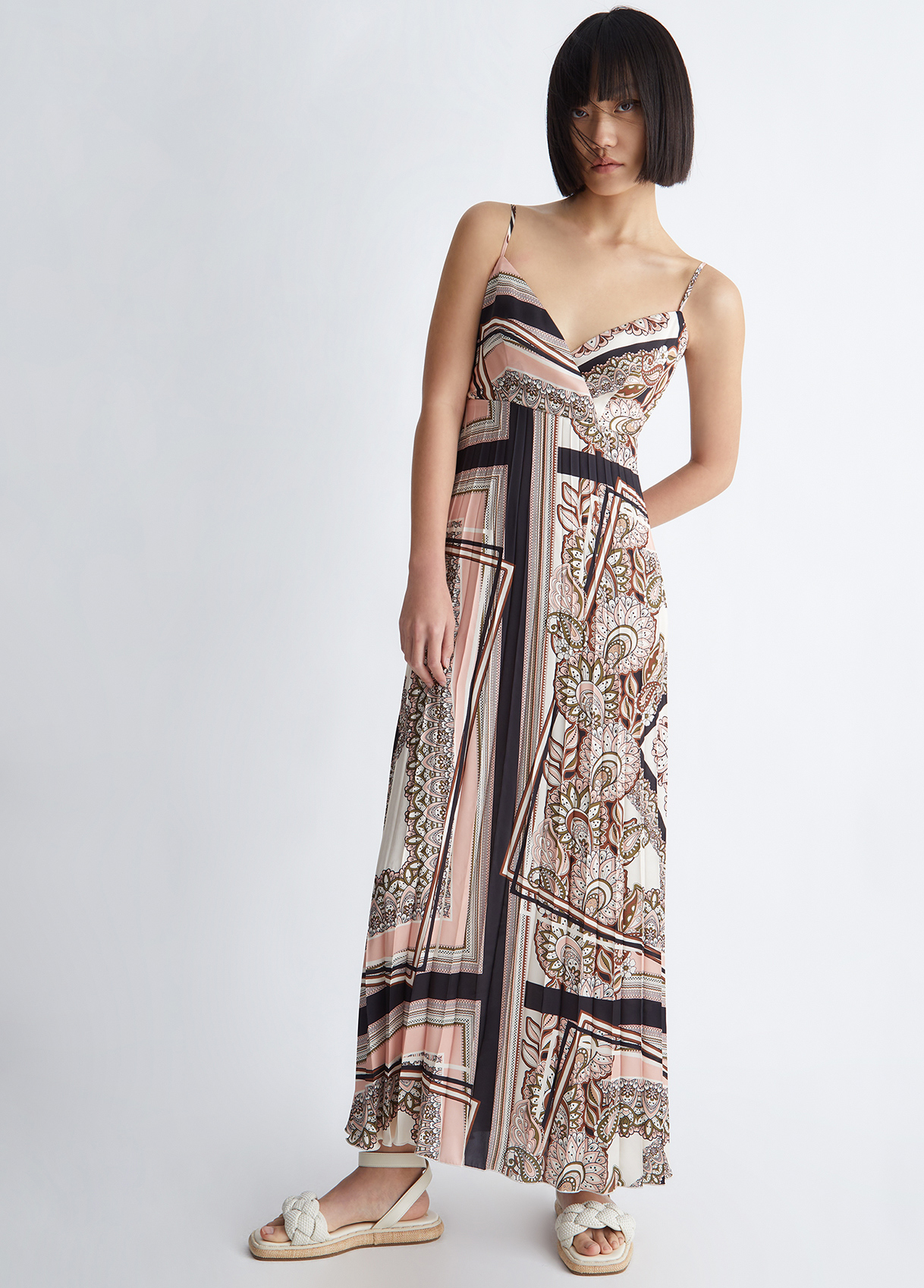 Liujo Robe En Satin Imprimé