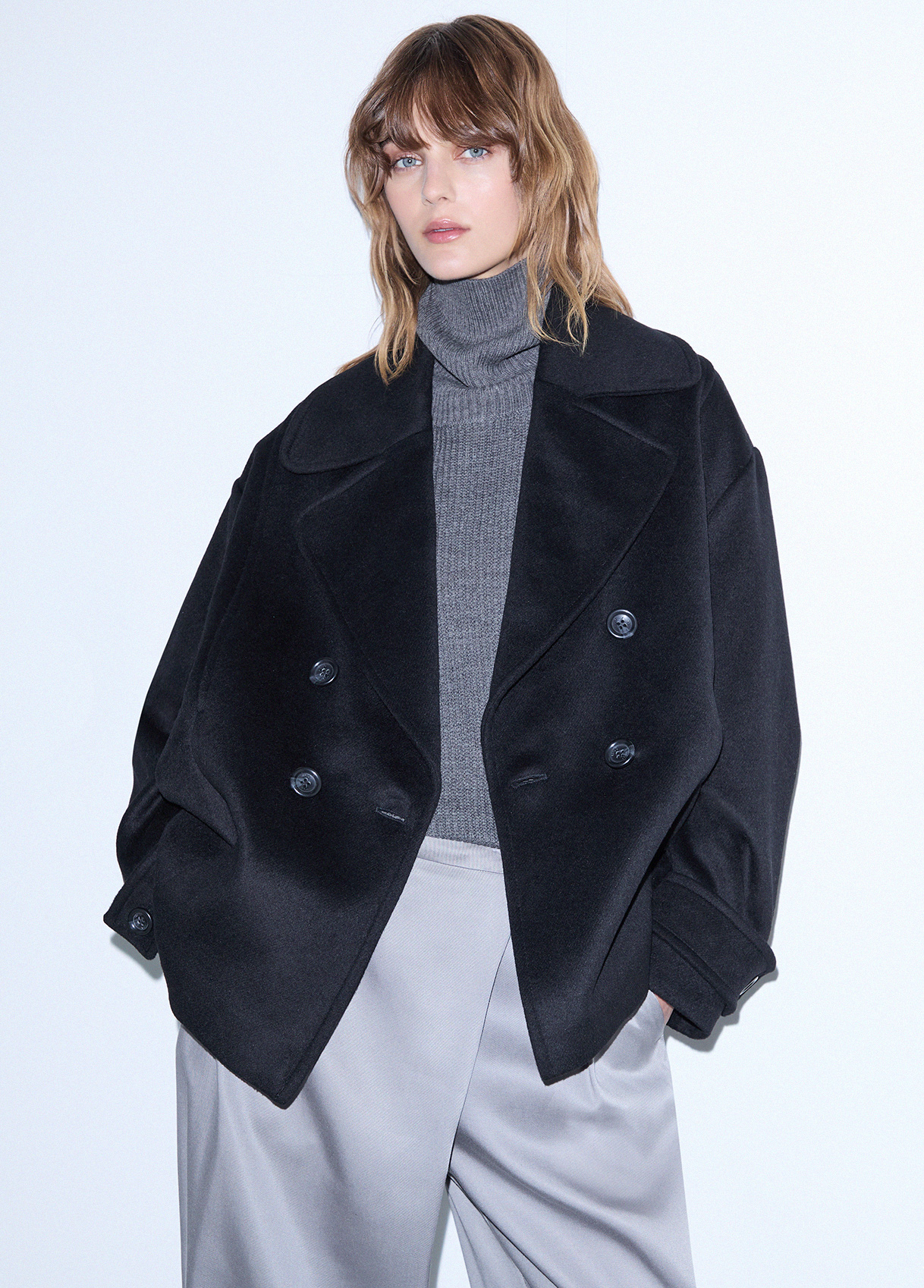Liu Jo Manteau Court Croisé En Laine