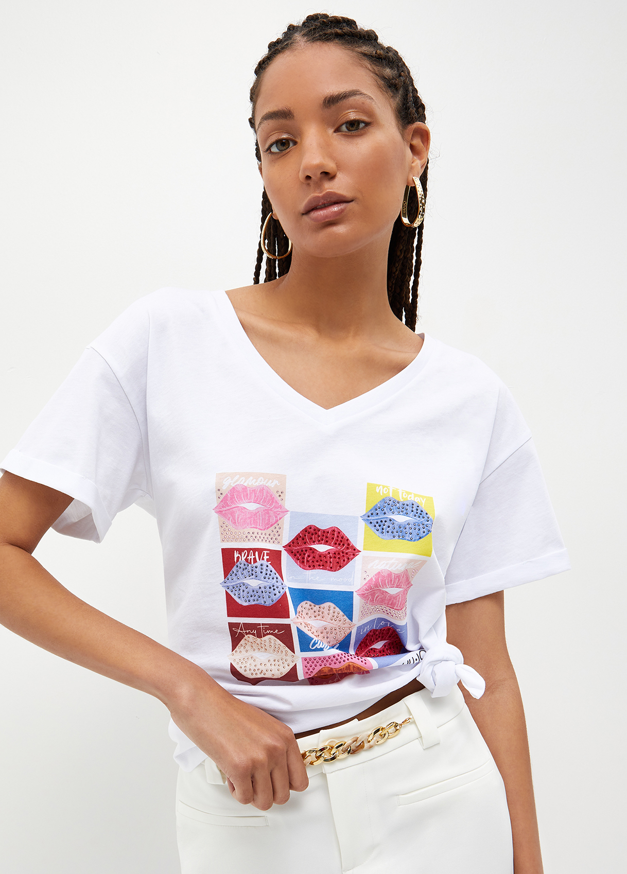 Liujo T-shirt Avec Imprimé Lips
