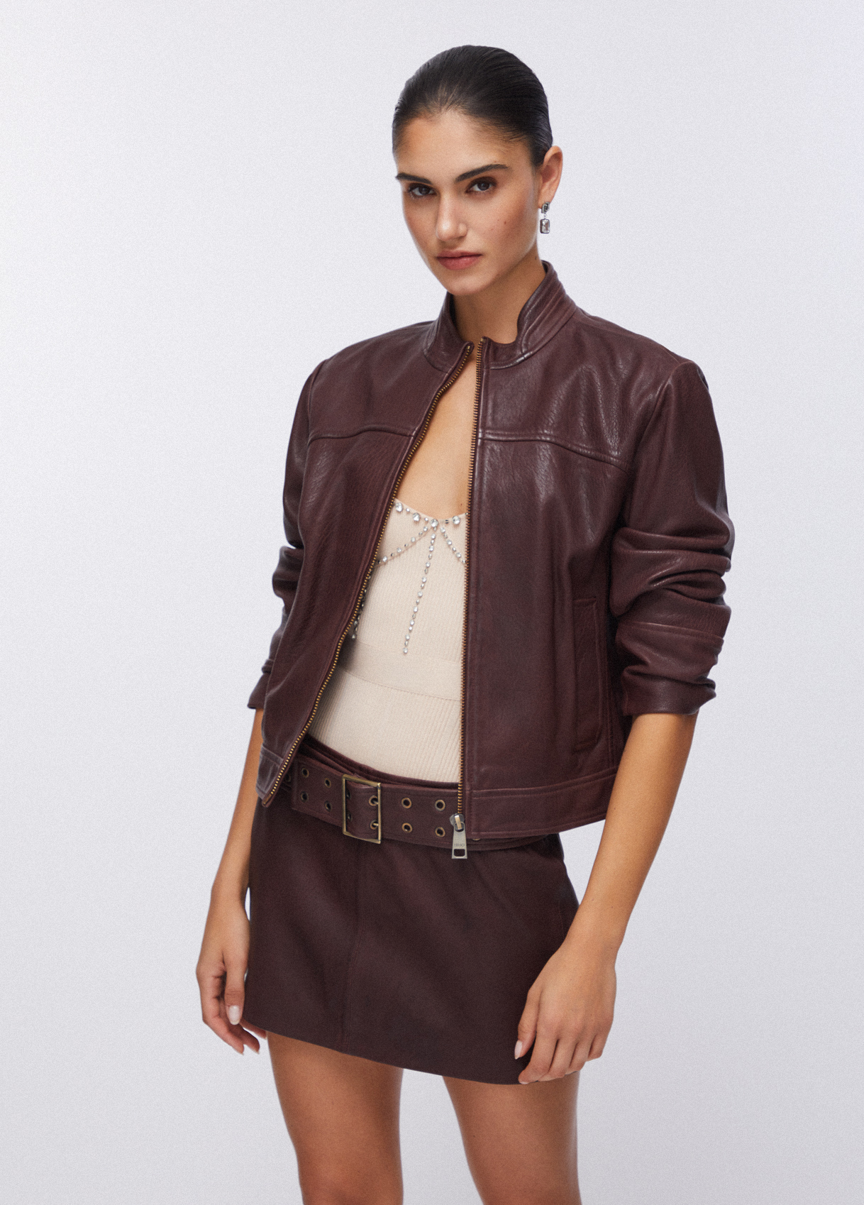 Liu Jo Leather Jacket With Laces