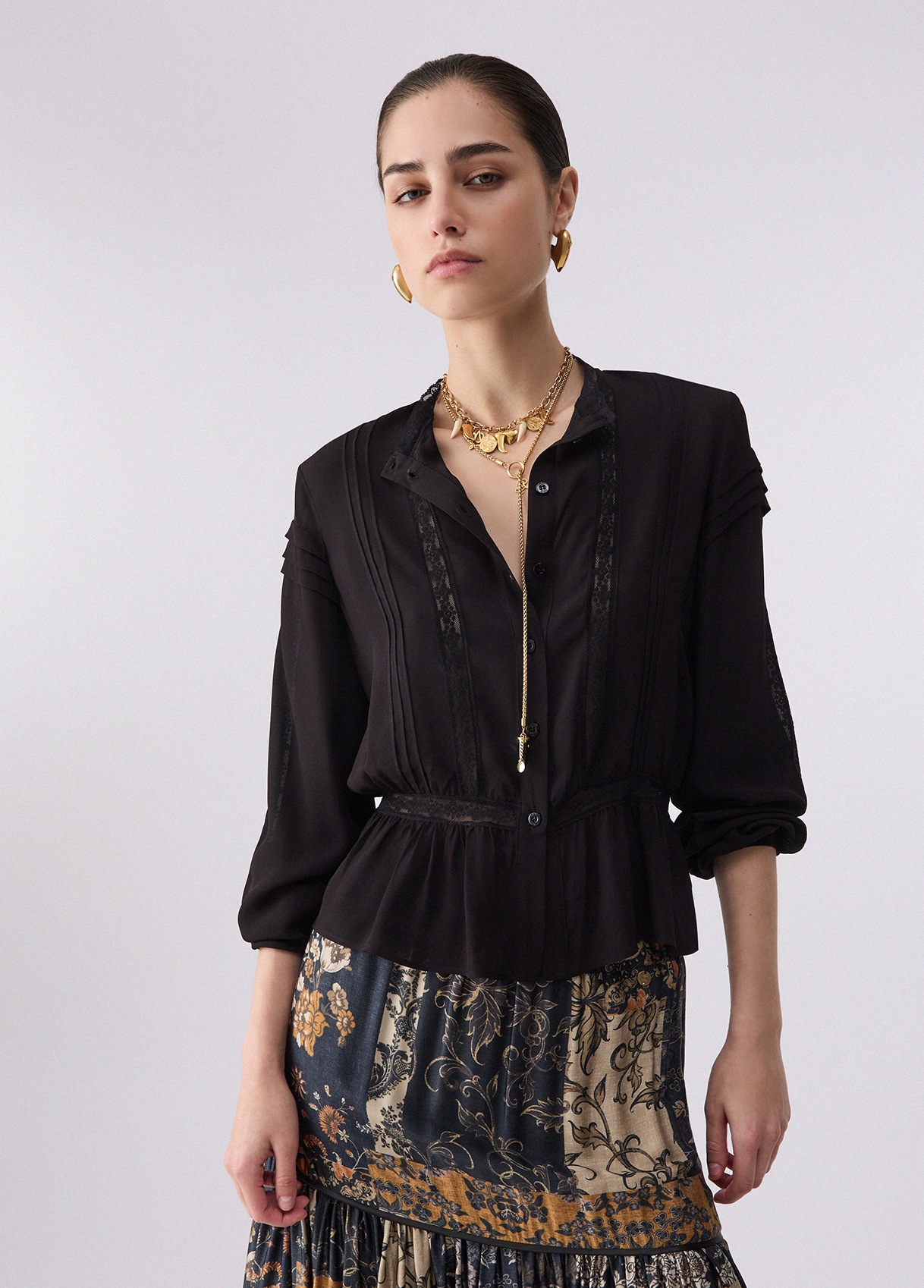 Liu Jo Lace Trimmed Blouse
