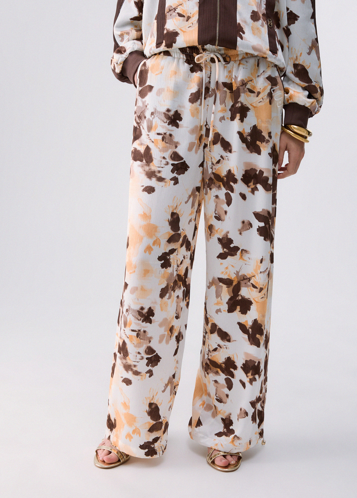 Liu Jo Printed Satin Trousers