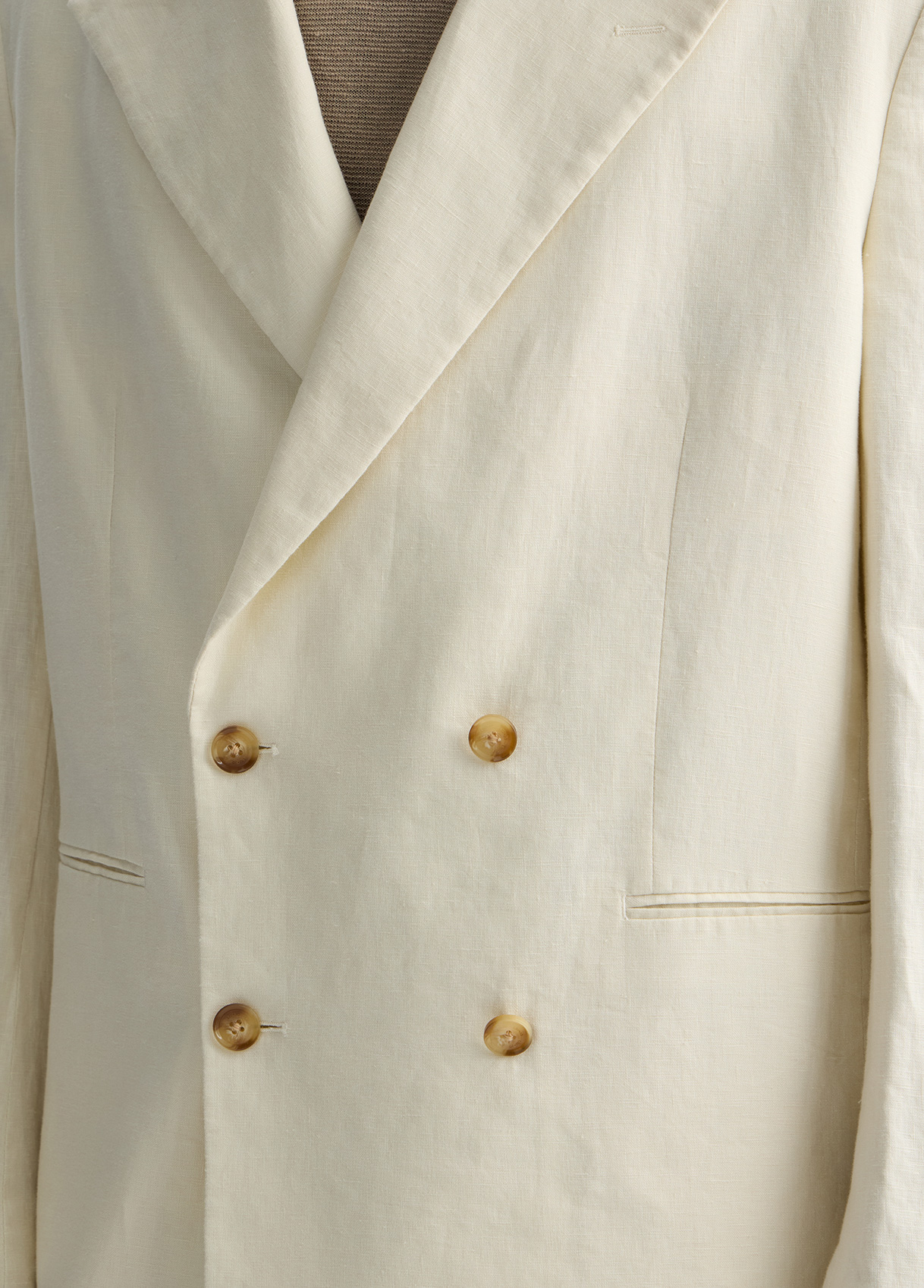 100% linen double-breasted jacket colour white | Liu Jo