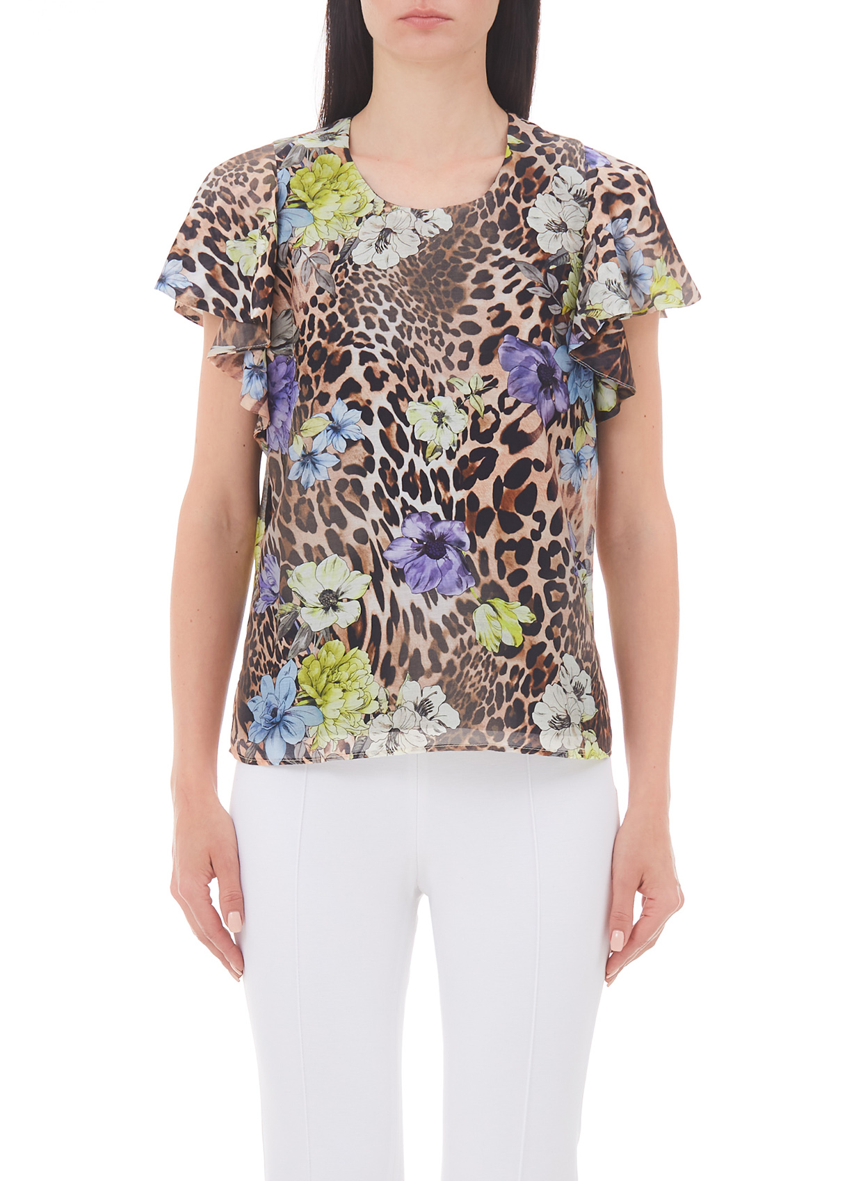 Liujo Blouse Animalier En Soie Mélangée