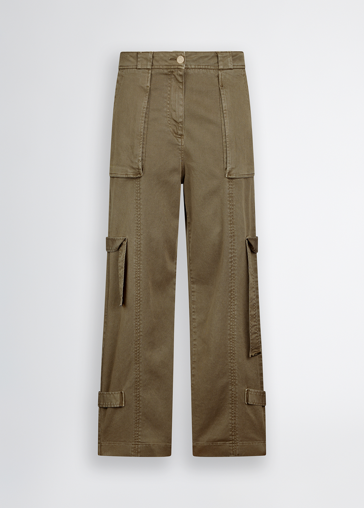 パンツ LIU JO Women Straight Pants CA5297TS246 X0665 Green Pantaloni straight con tasche colore verde | Liu Jo