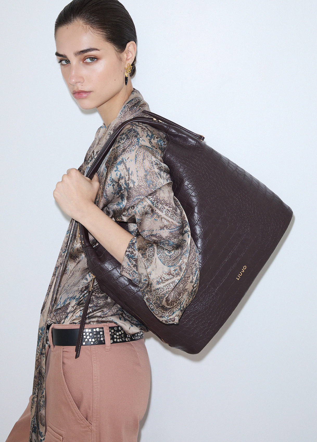 Liu Jo Large Croc-effect Tote Bag