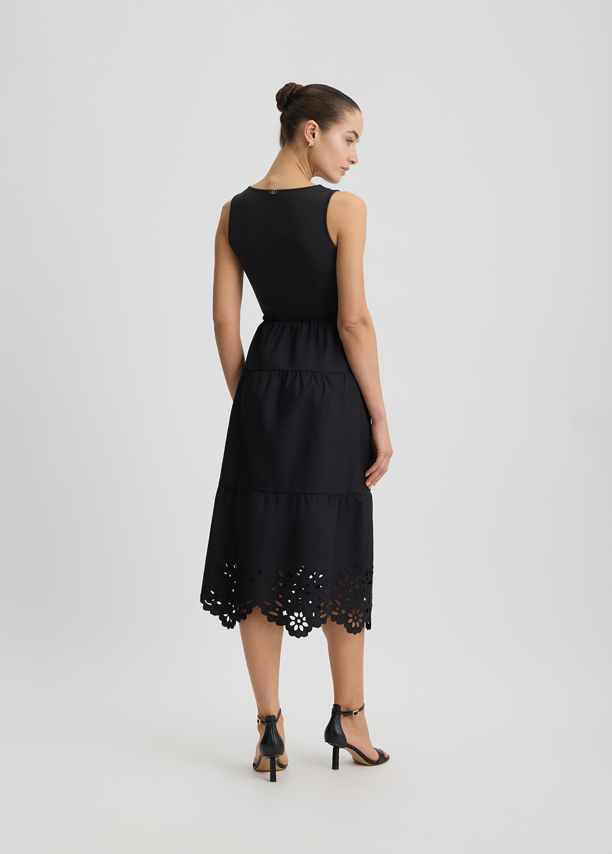 ワンピース LIU JO Woman Dress Black MA4376T4853 22222 Embroidered cotton dress colour black | Liu Jo