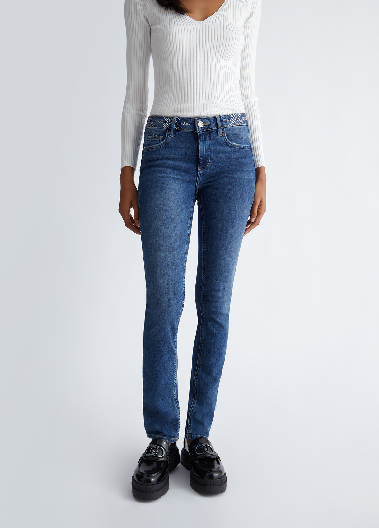 Liujo Jean Slim En Toile Denim Extensible