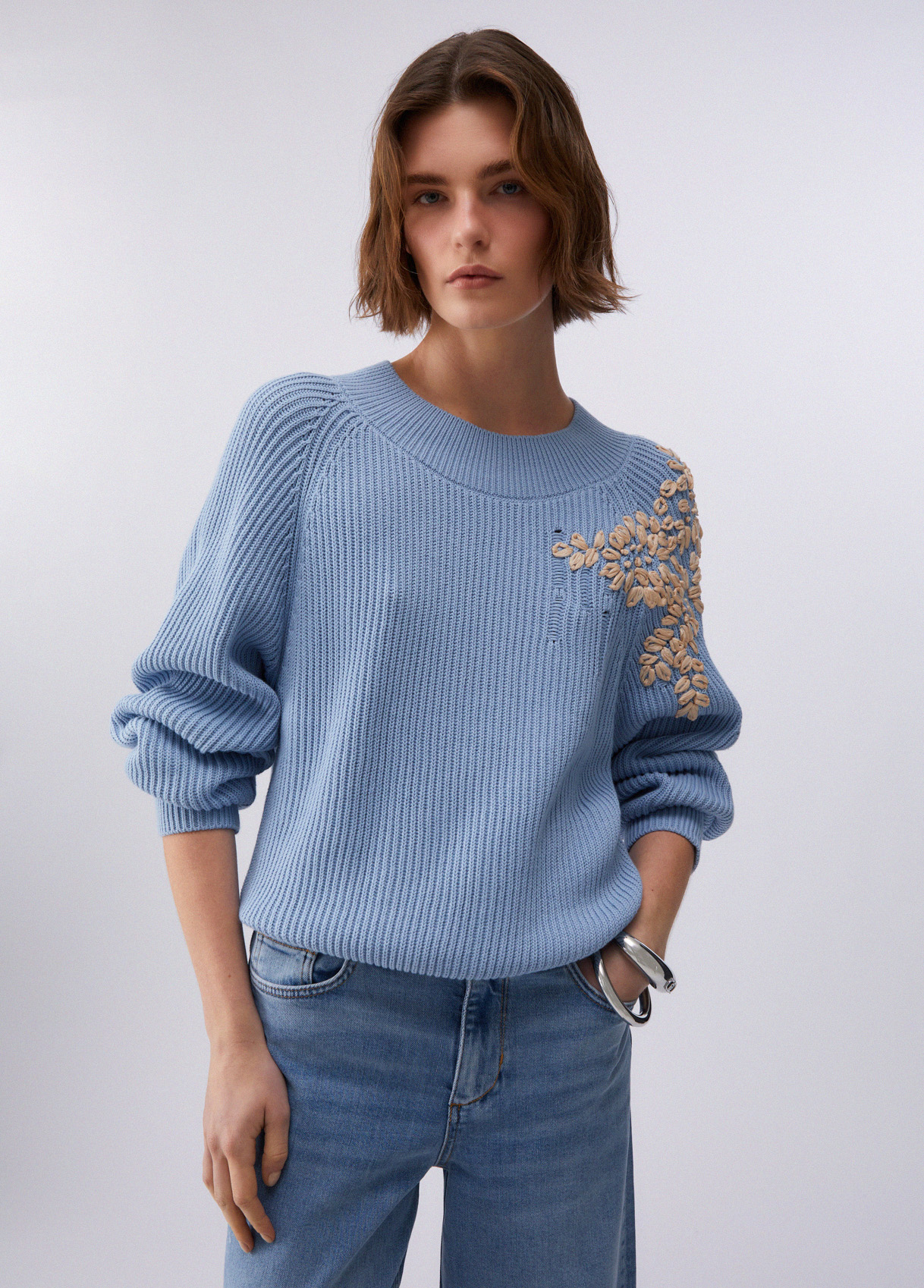 Liu Jo Jumper With Raffia Embroidery