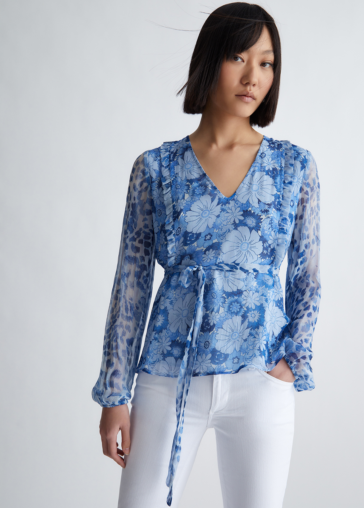 Liujo Blouse À Fleurs En Crépon