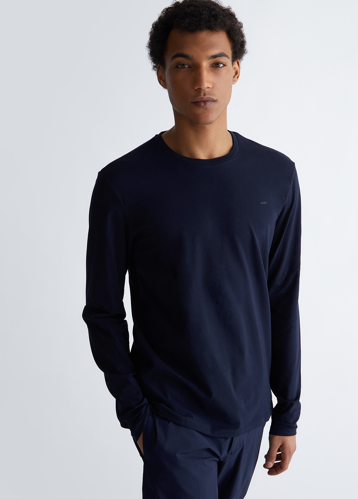 Liujo T-shirt Bleu Foncé À Manches Longues