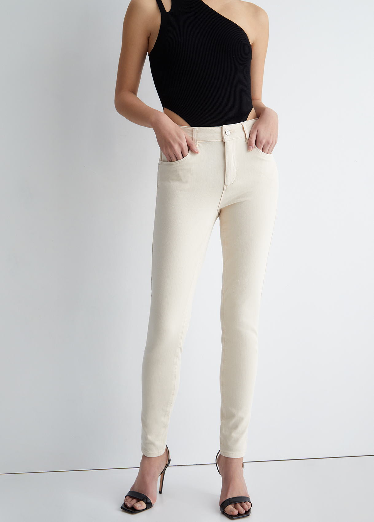 Liujo Pantalon Bottom-up À Taille Haute