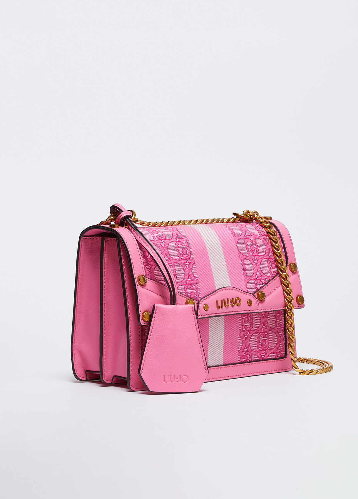 ハンドバッグ LIU JO Woman Handbag Pink AA5077E000301036 00178 Medium jacquard crossbody bag colour pink | Liu Jo