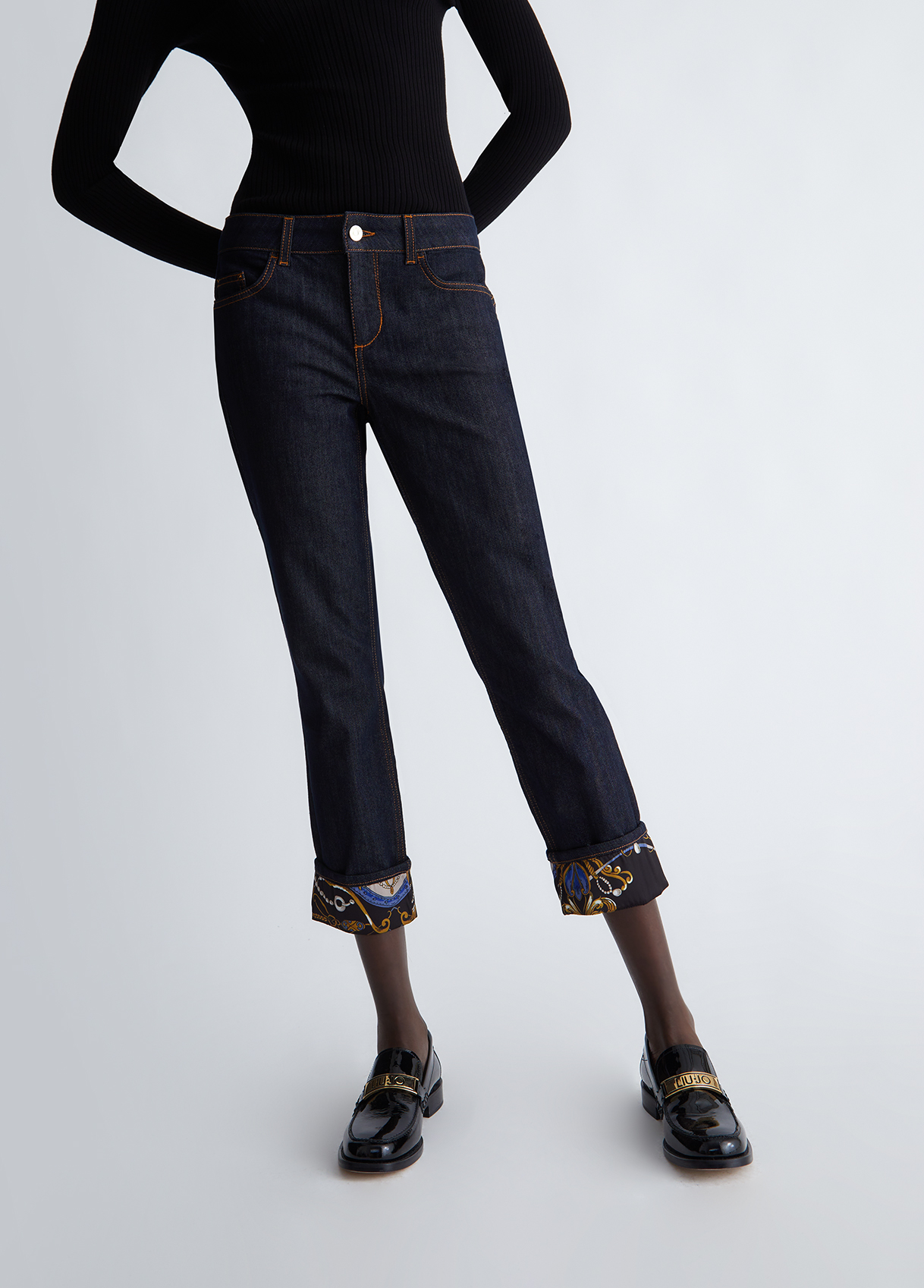 Liujo Jean Cropped Bottom Up