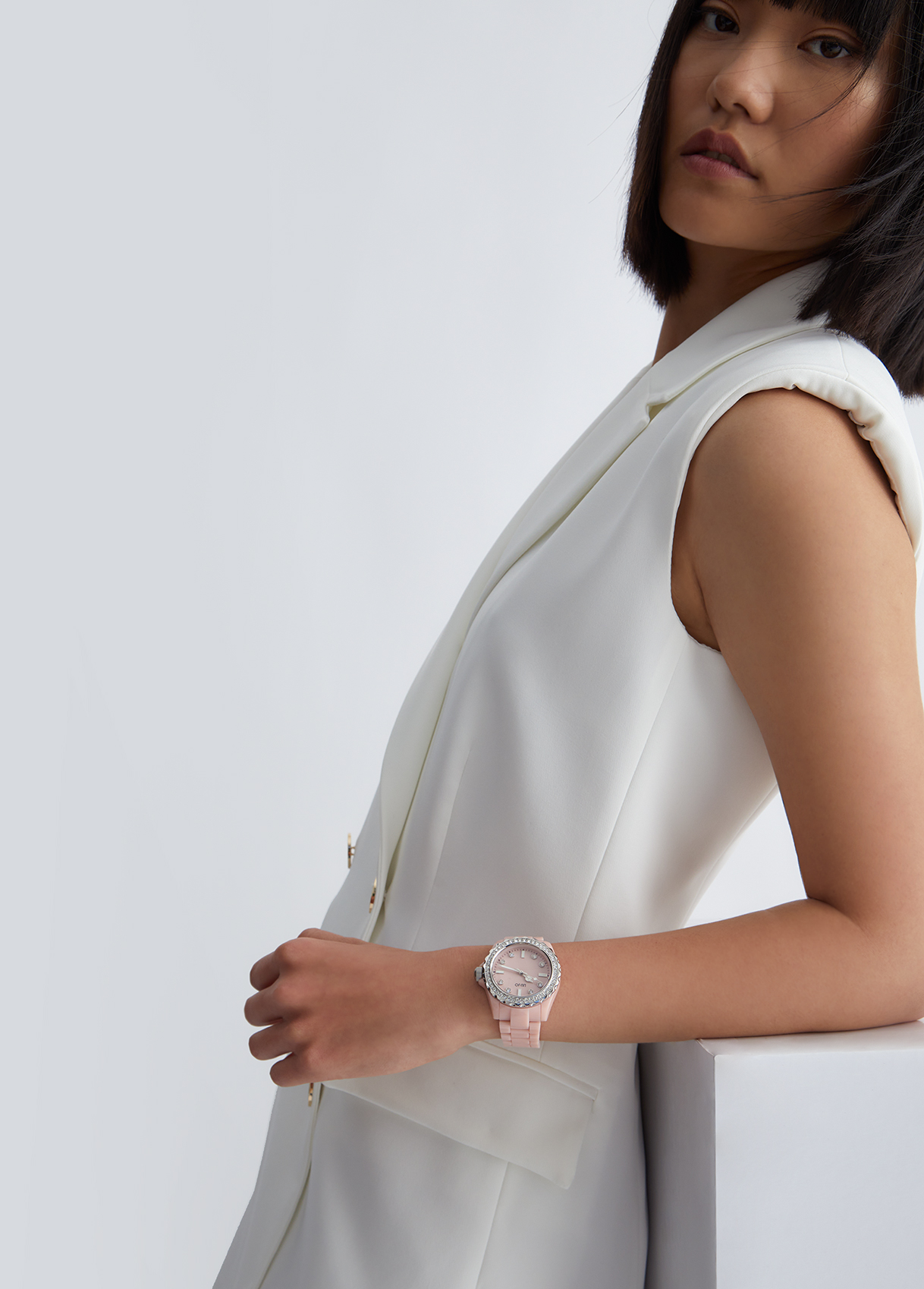 Liujo Montre Rose En Acier Émaillé