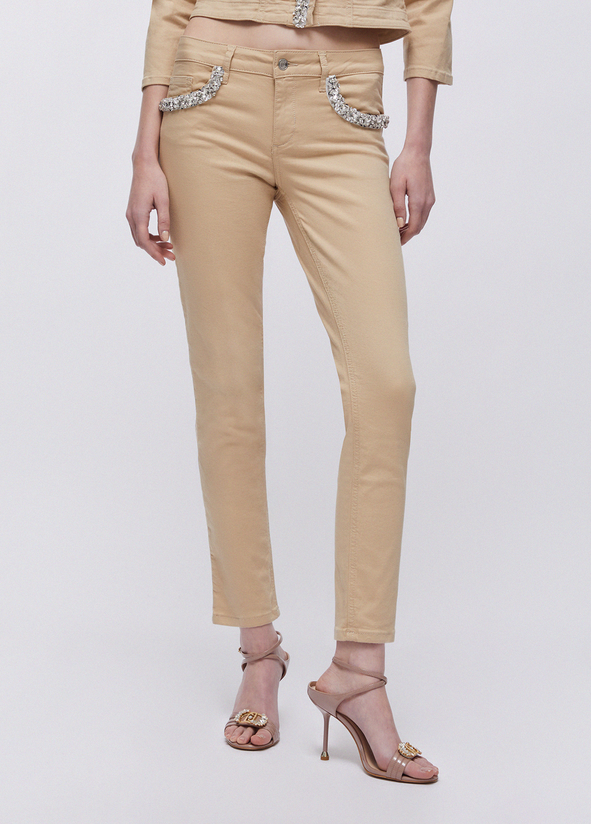 Liu Jo Skinny Jeans With Bejewelled Appliqués