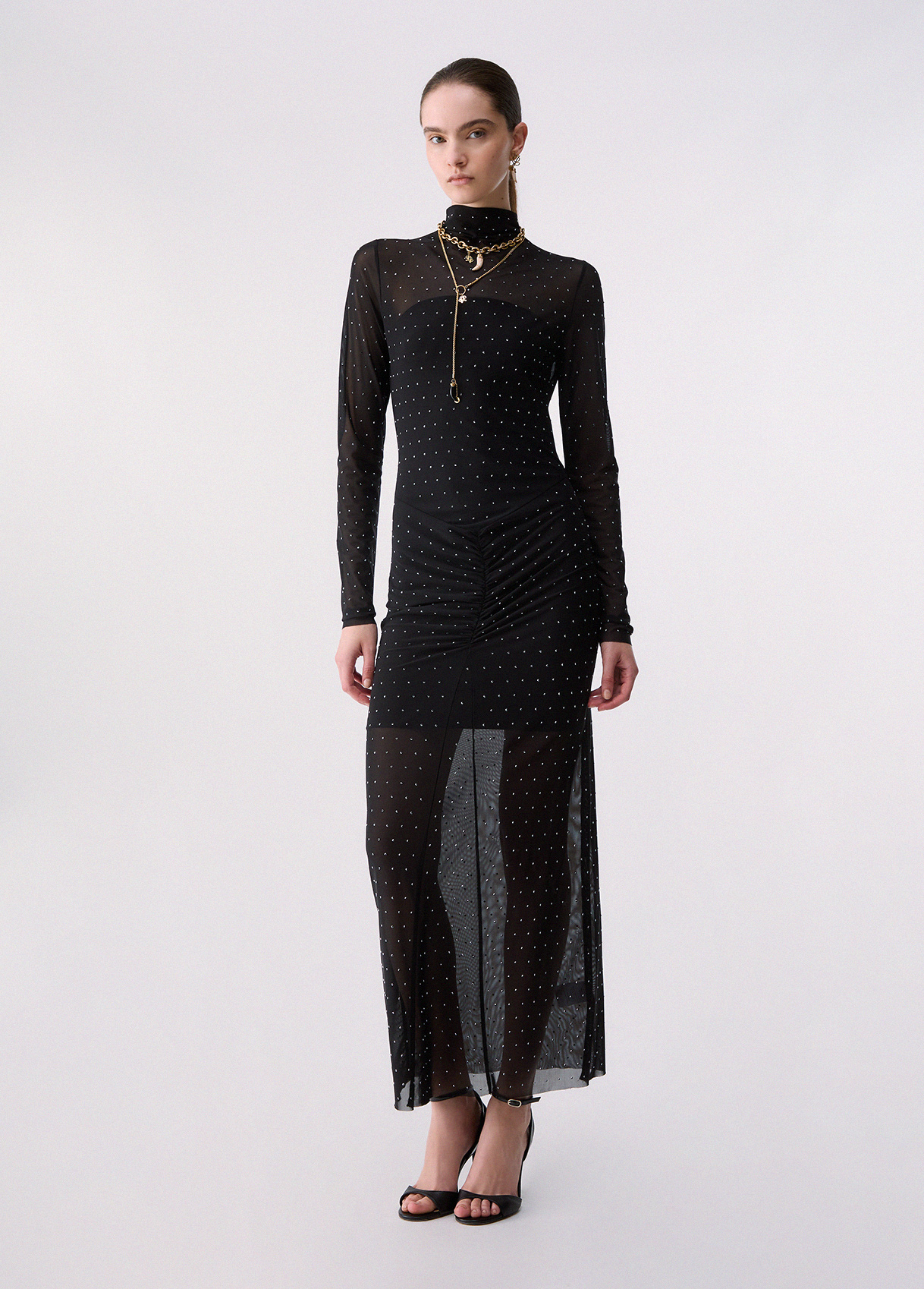 Liu Jo Robe Longue En Tulle Avec Strass