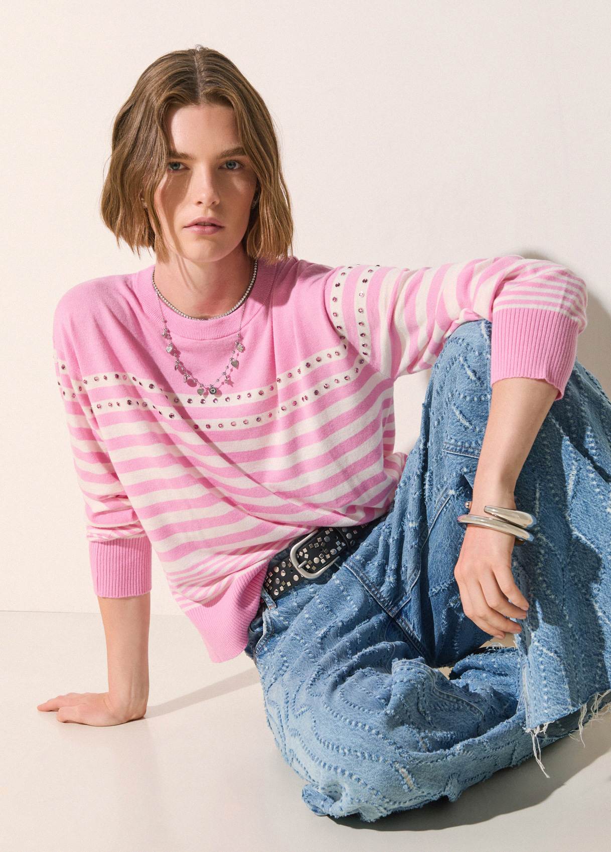 Liu Jo Wool Jumper With Studs