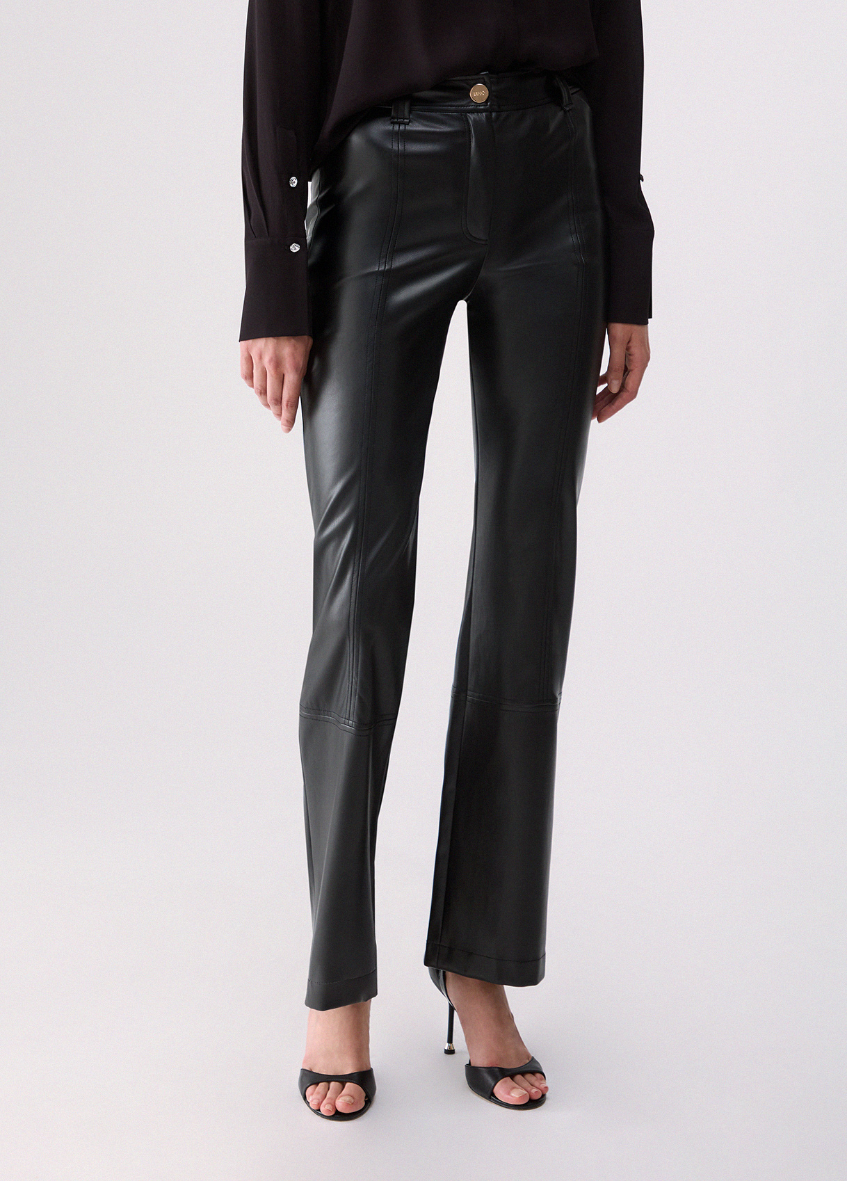 Liu Jo Pantalon En Tissu Enduit