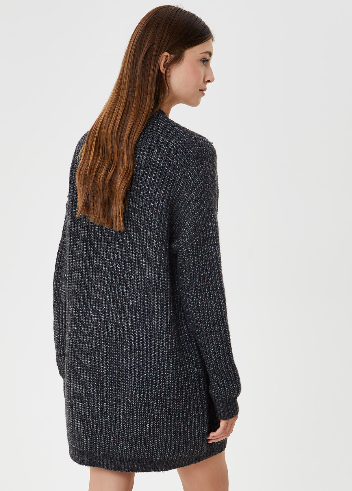 Long cardigan with jewel appliqué