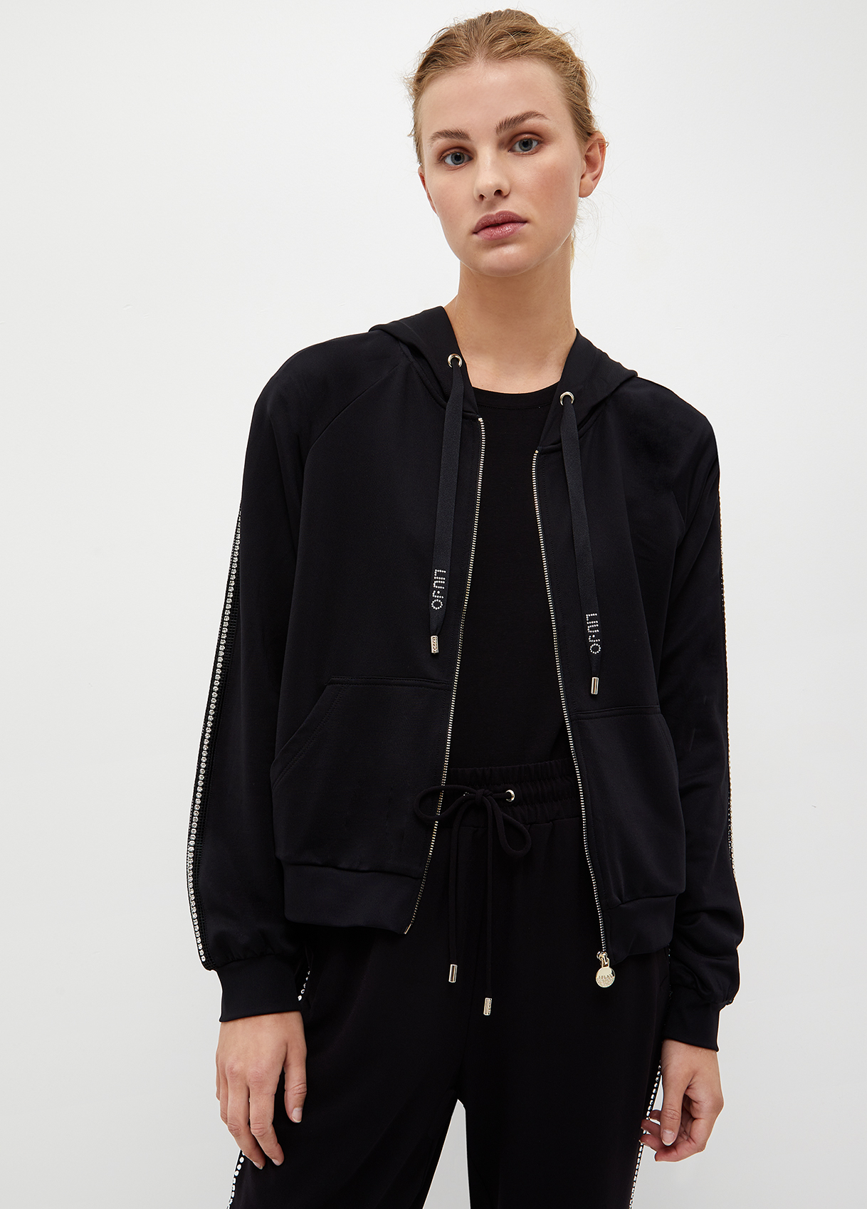 Liujo Sweat Avec Zip Et Strass