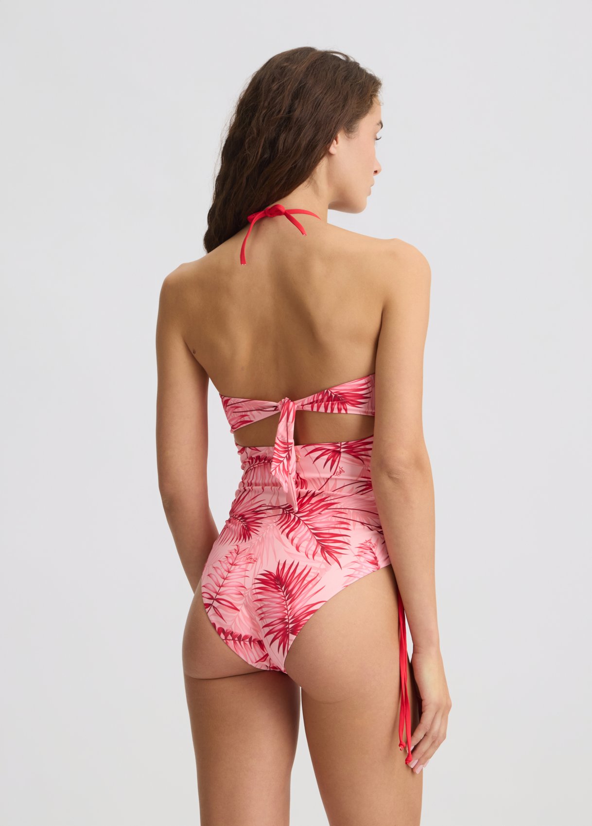 ワンピース水着 LIU JO Woman Swimsuit Pink VA5088J4874 73323 One-piece swimsuit with print colour pink palm trees | Liu Jo