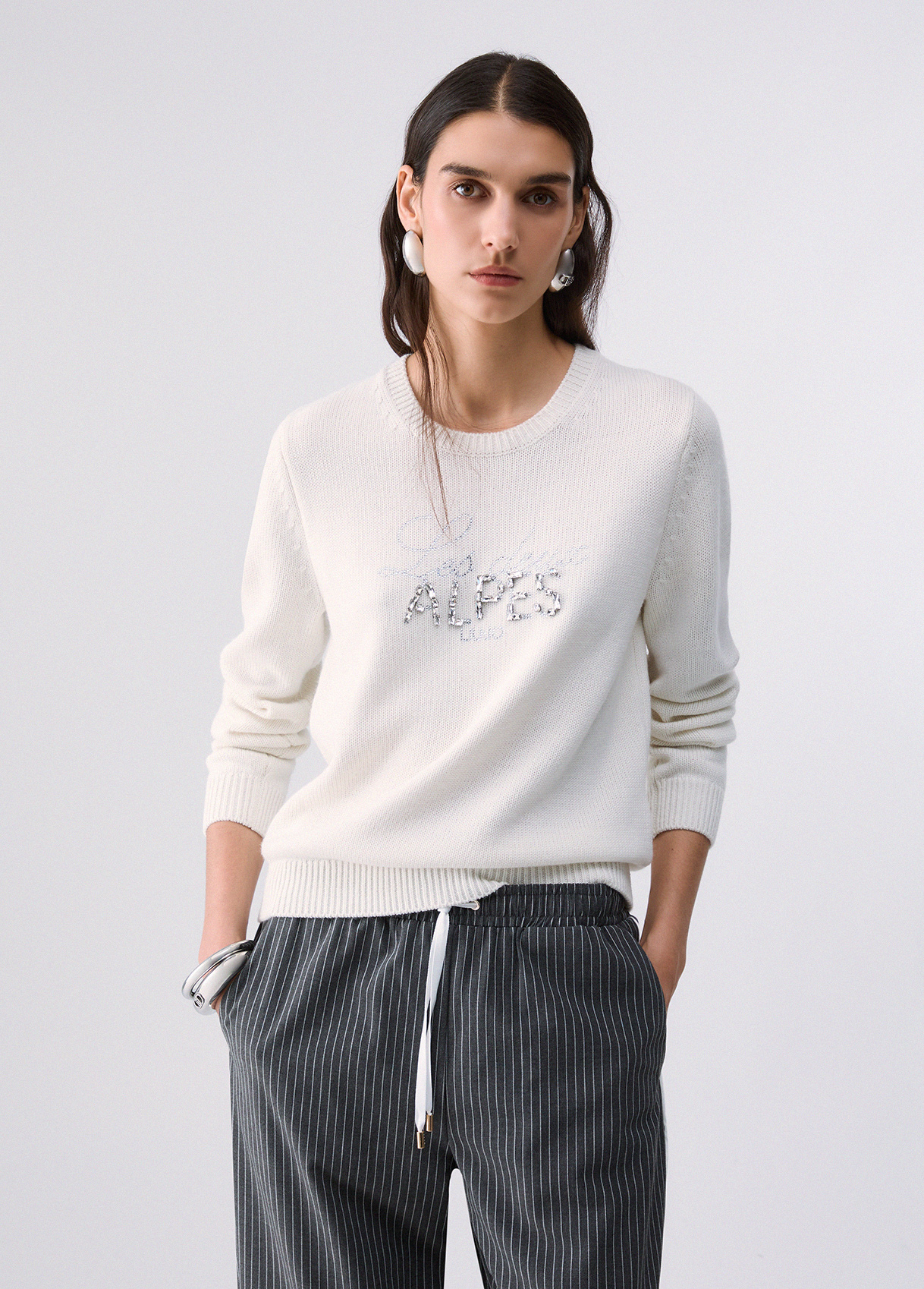 Liu Jo Sweater With Jewel Embroidery