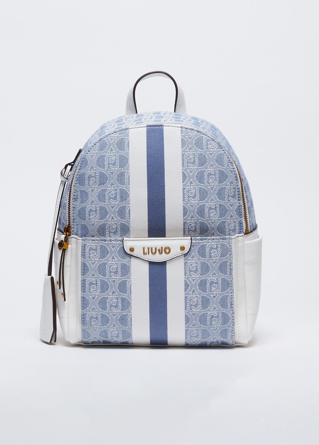 Jacquard backpack with logo colour blue | Liu Jo