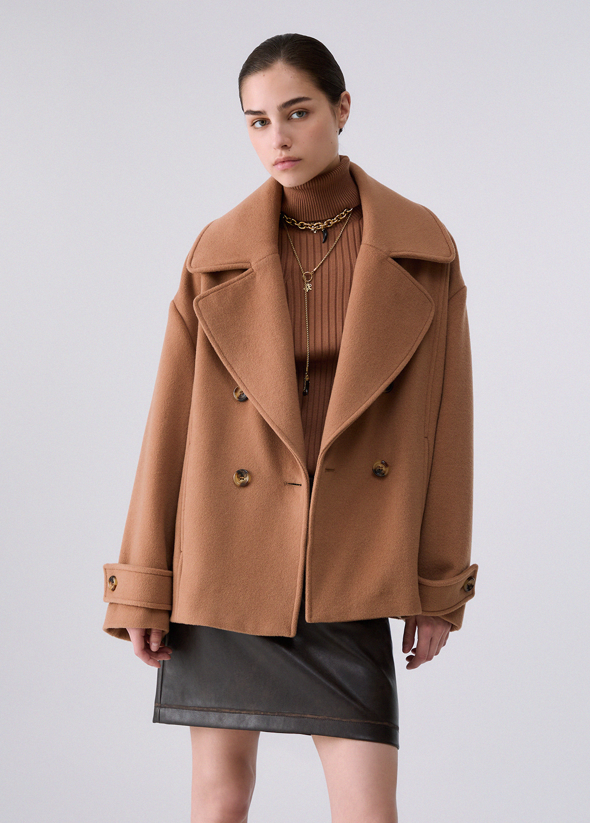 Liu Jo Short Double-breasted Wool Coat