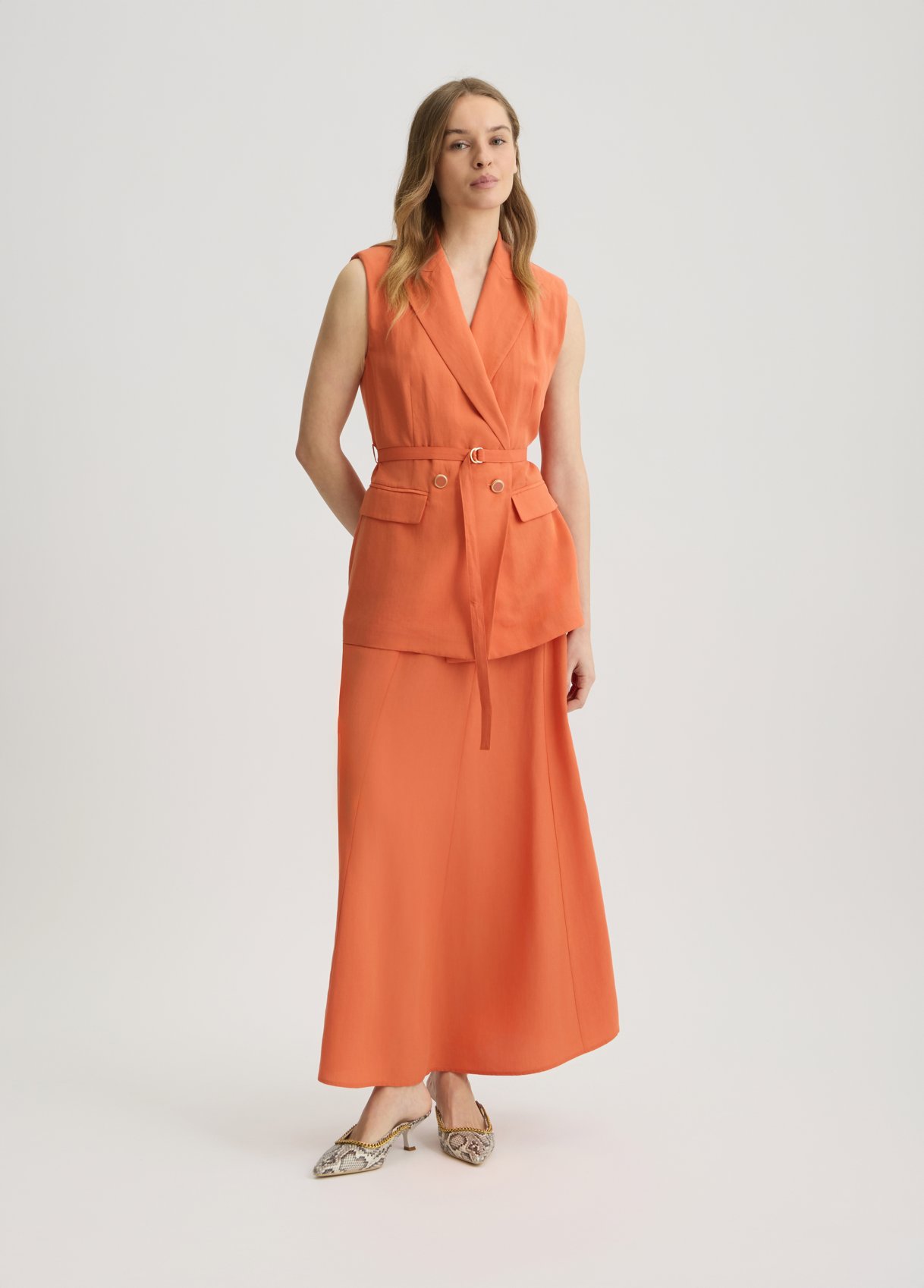 アウターその他 LIU JO Woman Waistcoat Natural MA4048T4818 N9298 8056255745083---