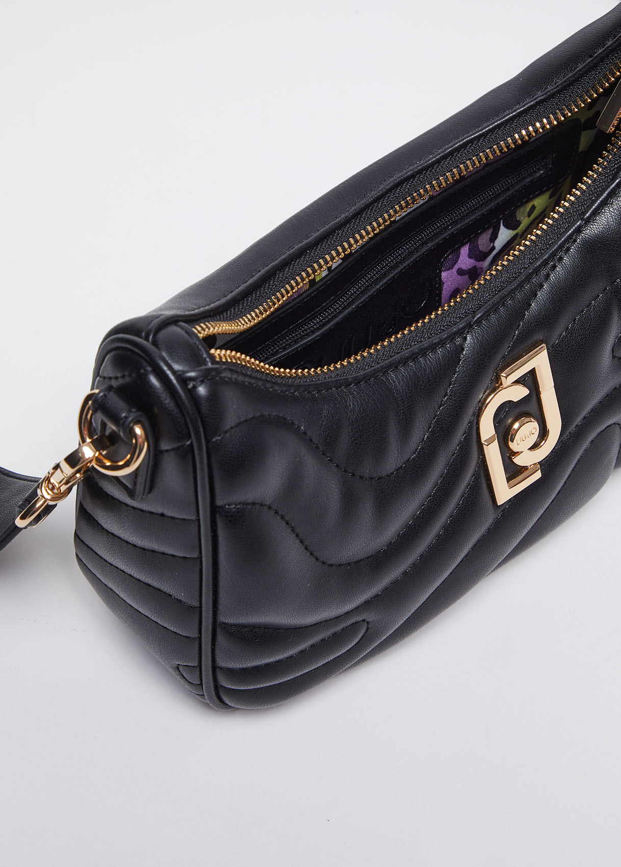 Small quilted crossbody bag colour black | Liu Jo
