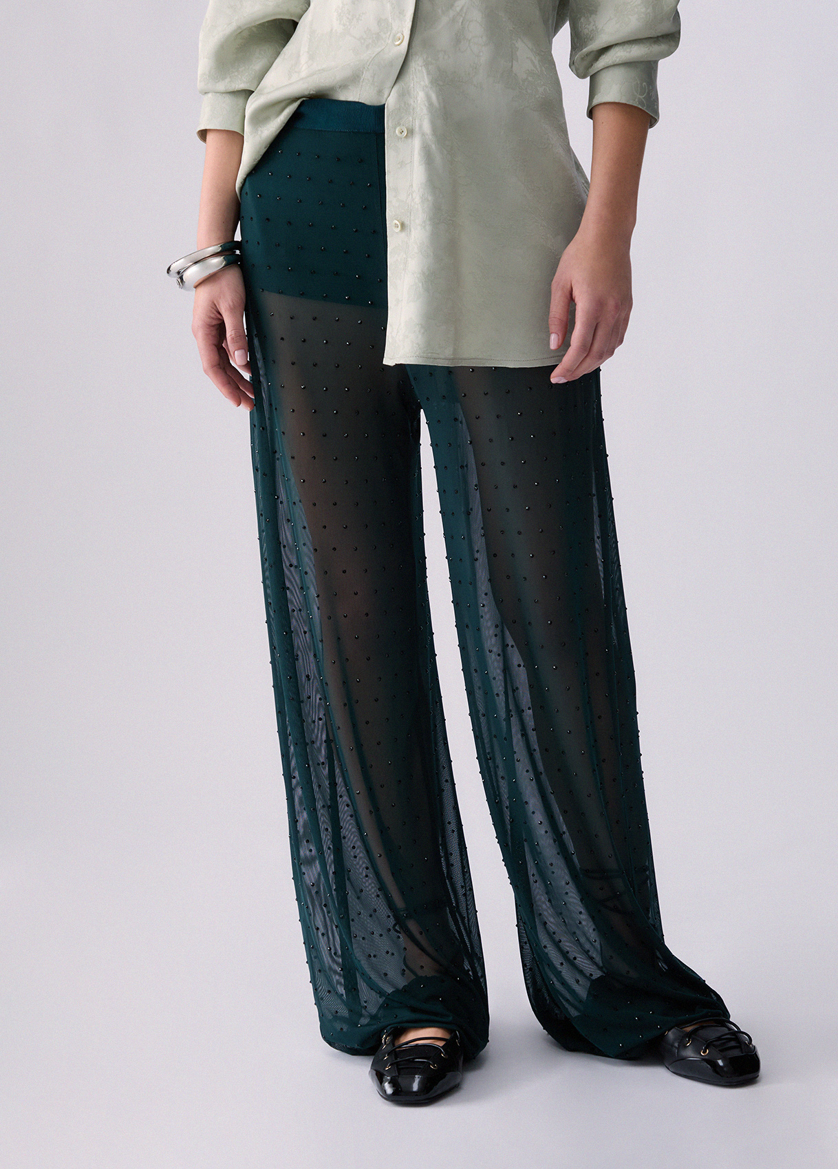 Liu Jo Pantalon En Tulle Avec Broderies Bijoux Liu Jo Pantalon En Tulle Avec Broderies Bijoux