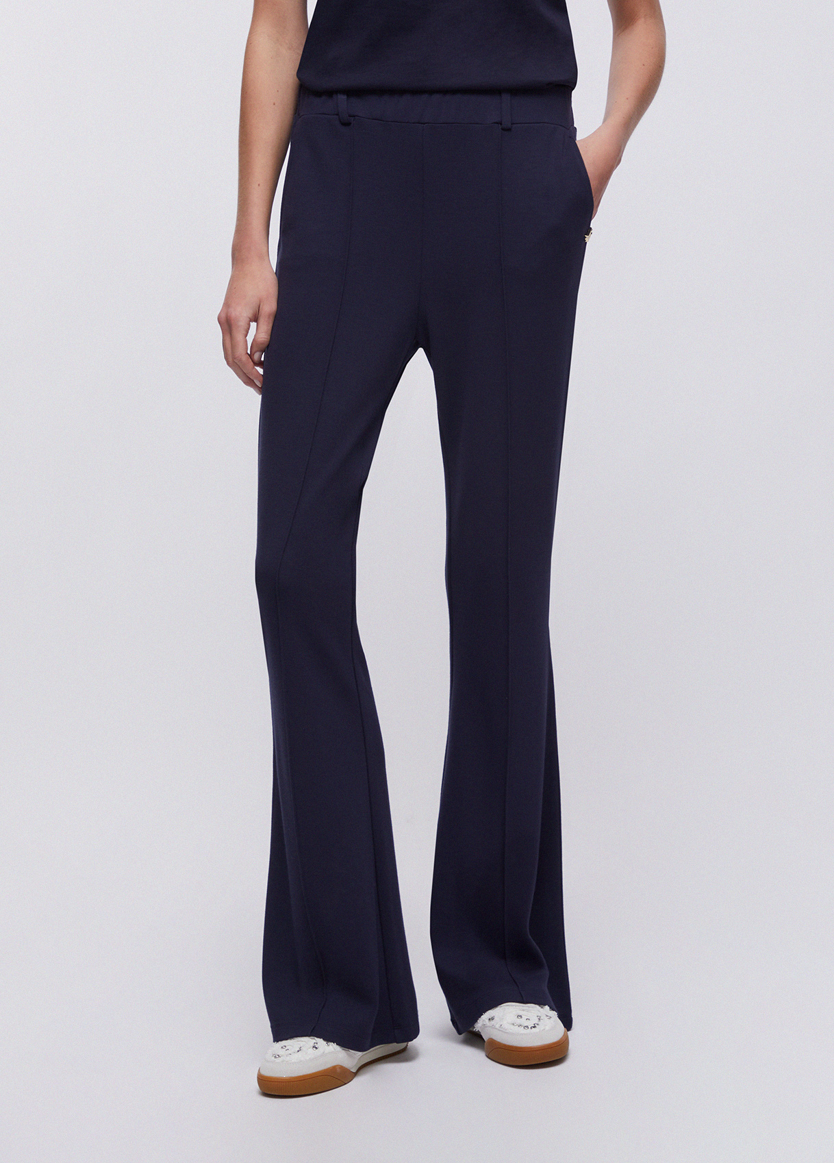 Liu Jo Flared Milanese Stitch Trousers