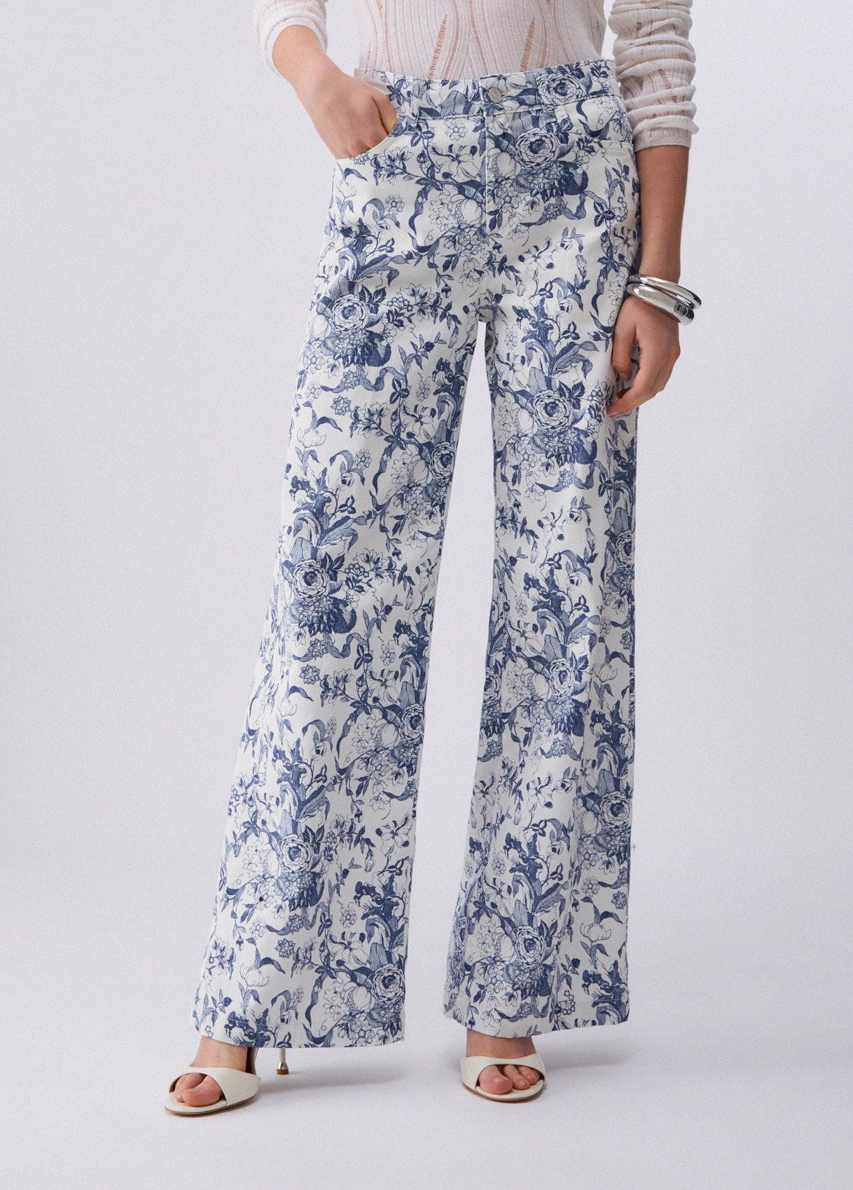 Liu Jo Flared Printed Trousers