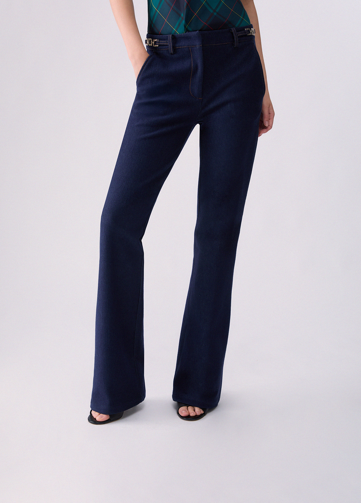 Liu Jo Bootcut Jeans With Chain Detail