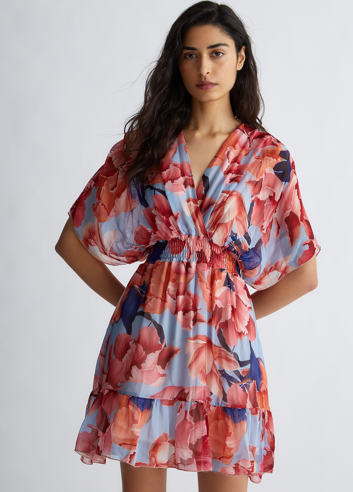 Liujo Robe À Fleurs En Mousseline De Soie