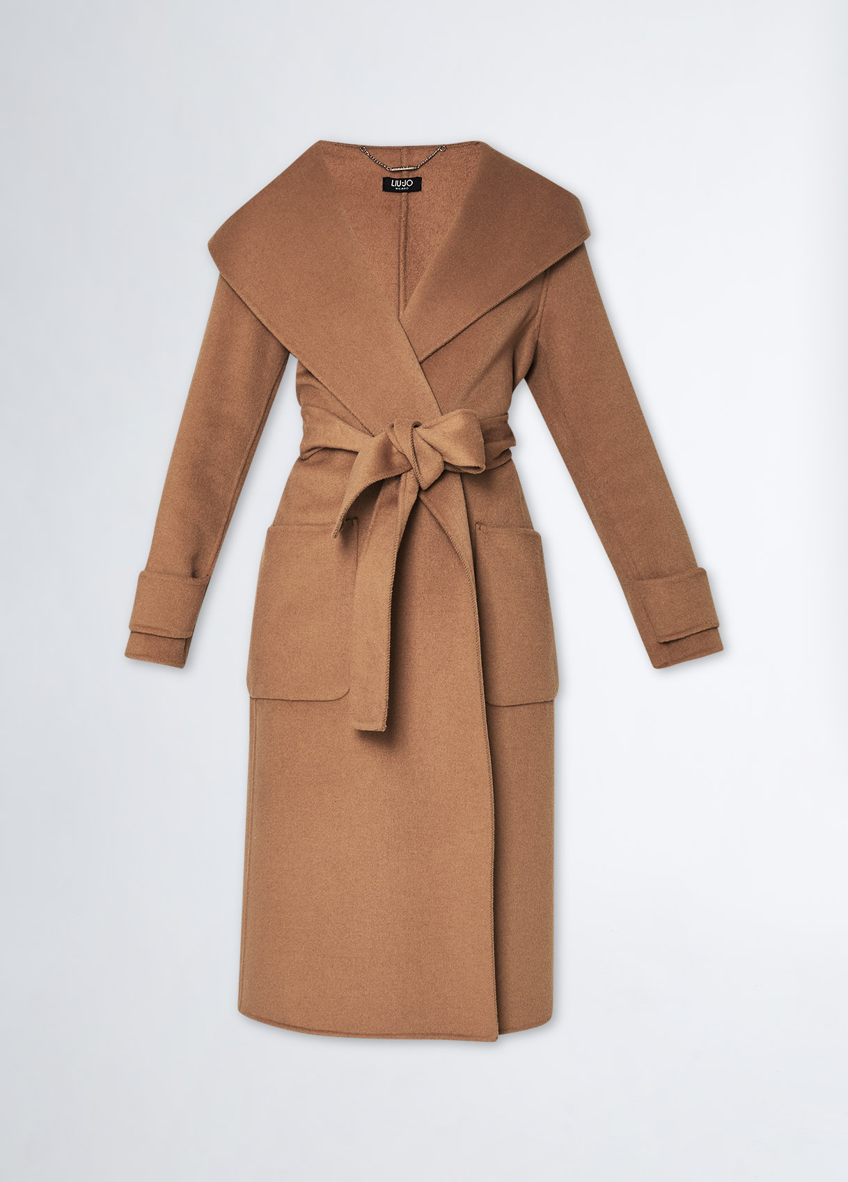Wool blend camel coat
