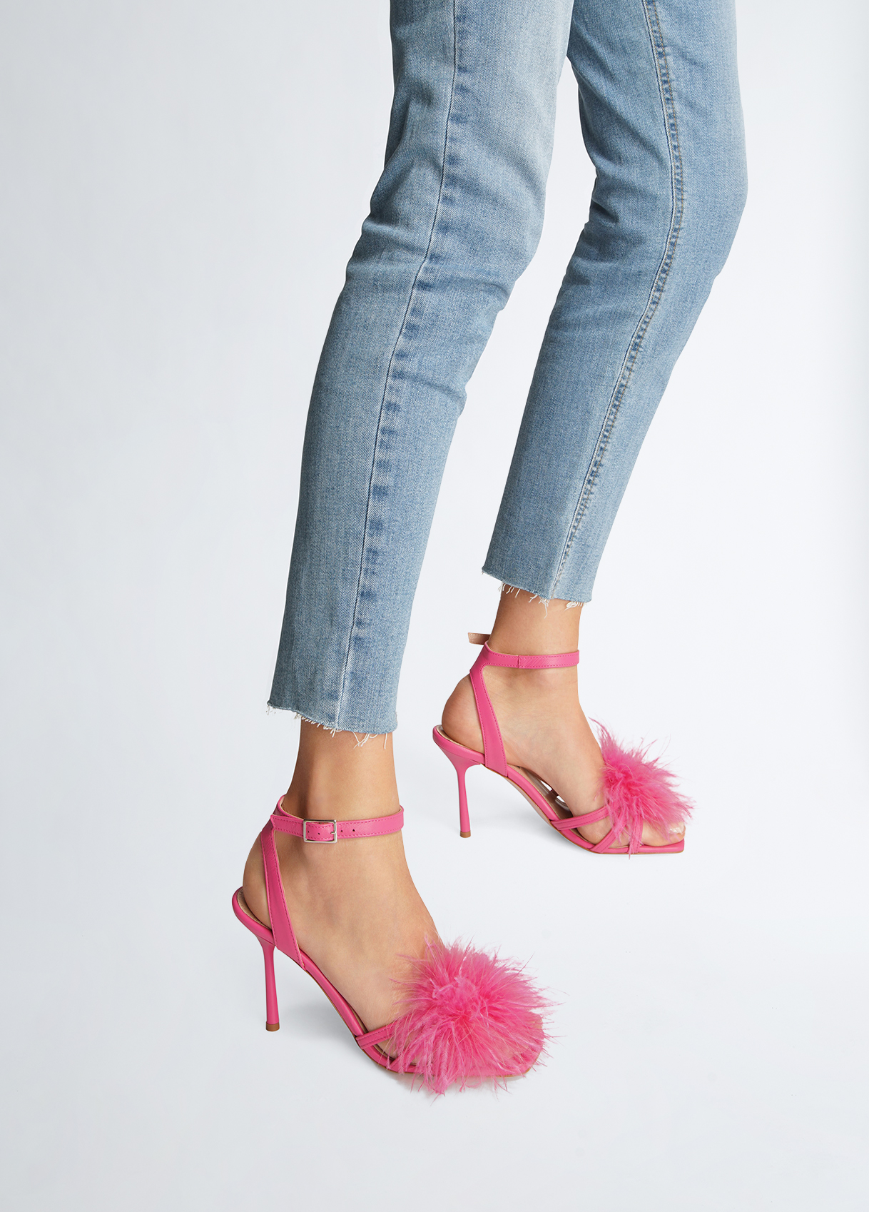 Liujo Sandales À Talons Et Détails De Plumes