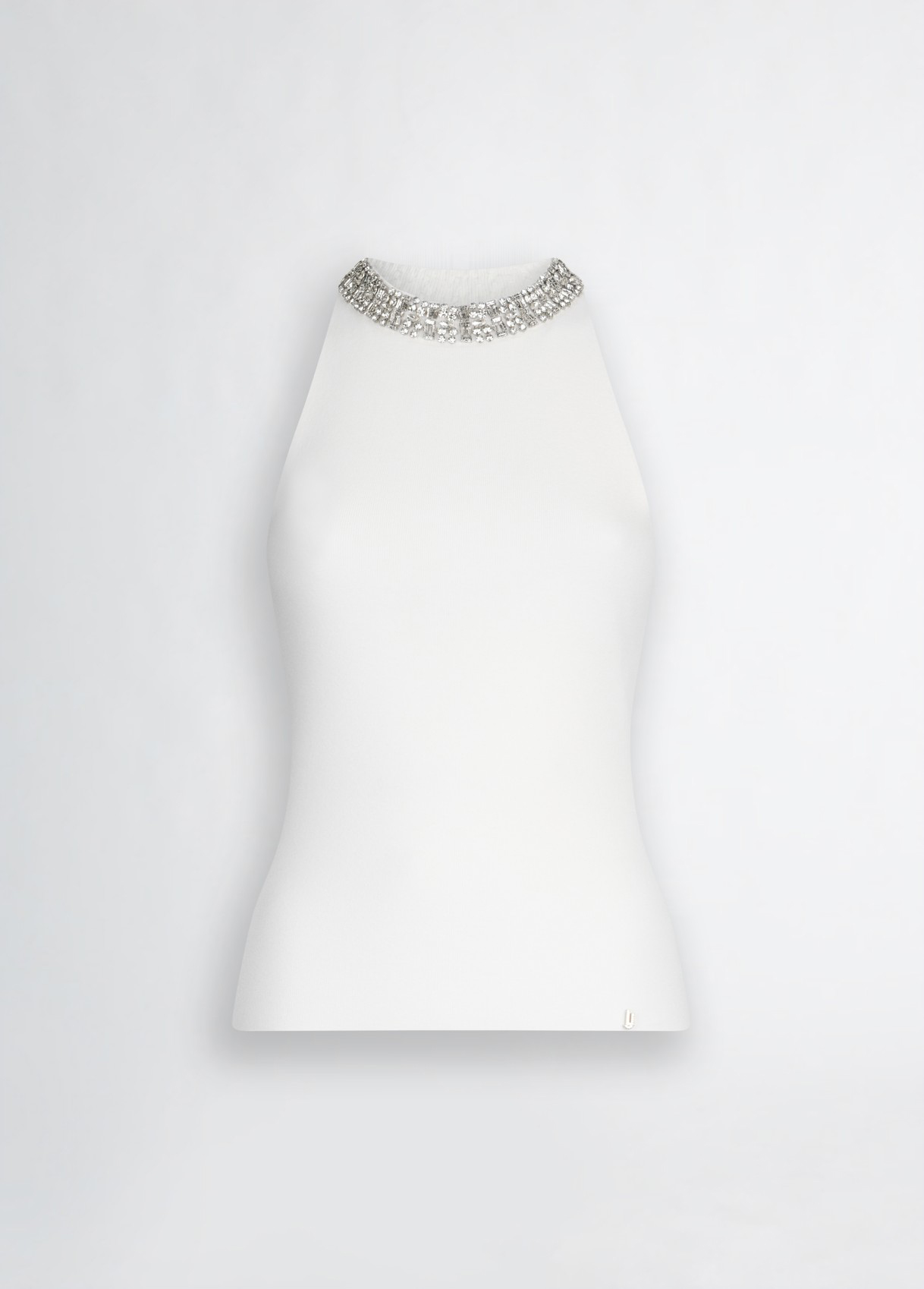White top with bejewelled embellishment colour white/gemstones  