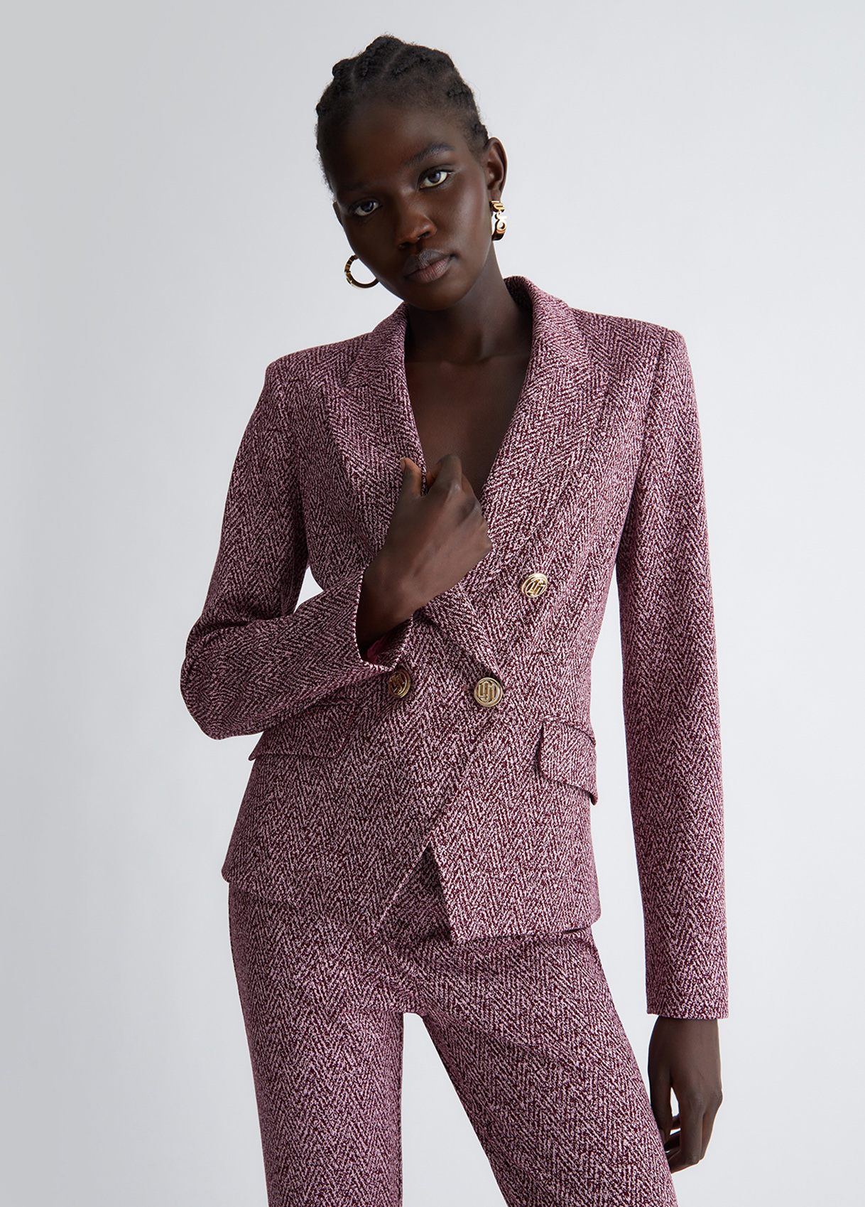 Liujo Blazer À Chevrons Jacquard