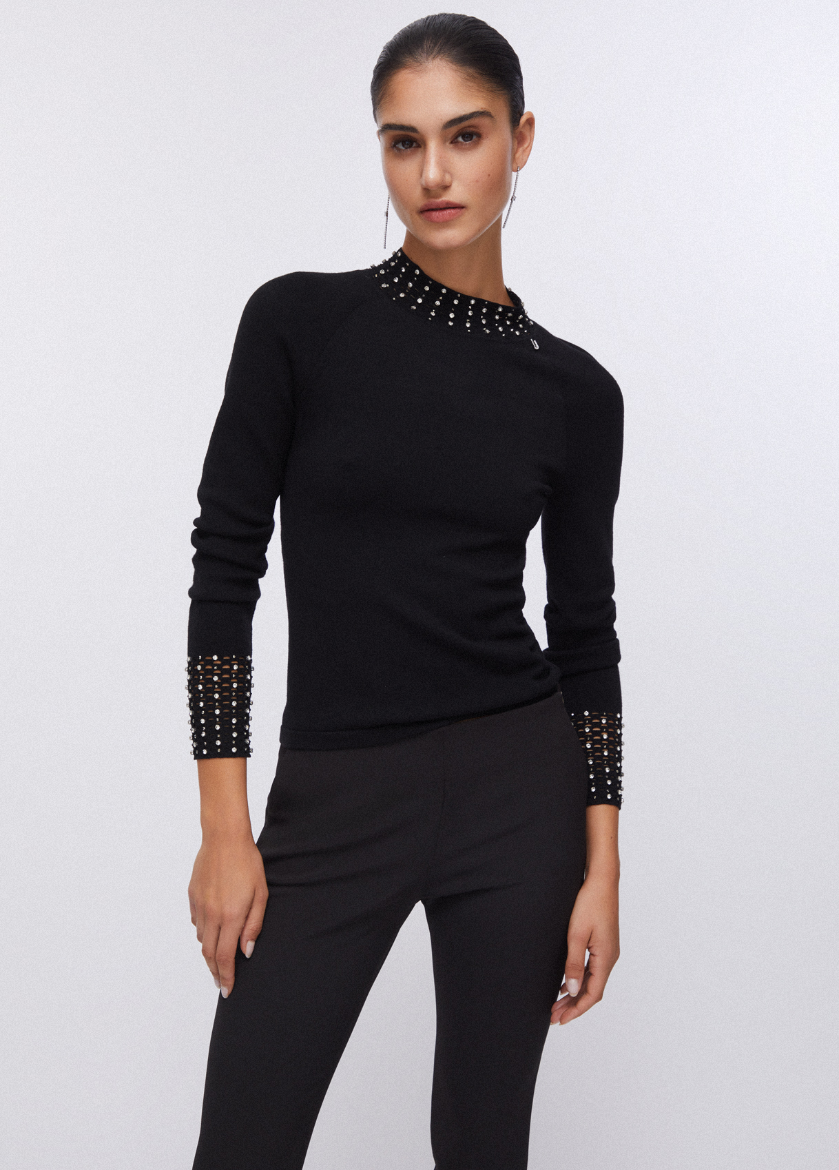 Liu Jo Jumper With Cut-out And Jewel Embroidery