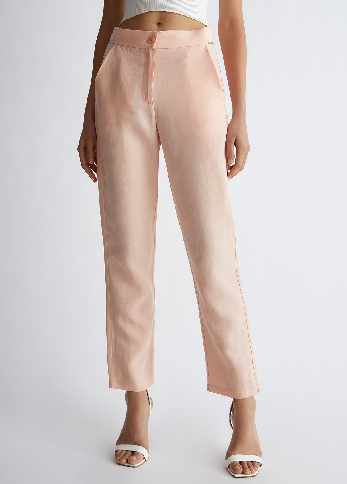 Liujo Pantalon En Lin Mélangé