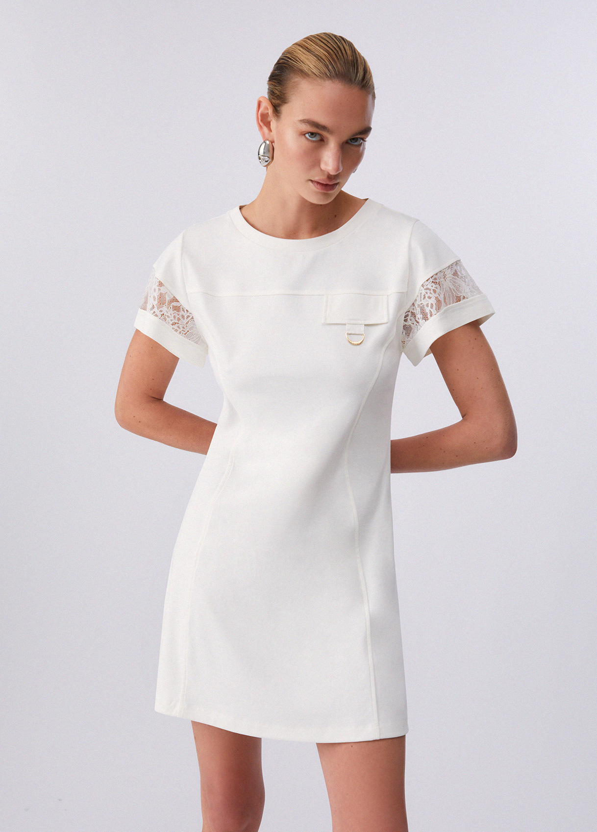 Liu Jo Short Dress With Lace Details