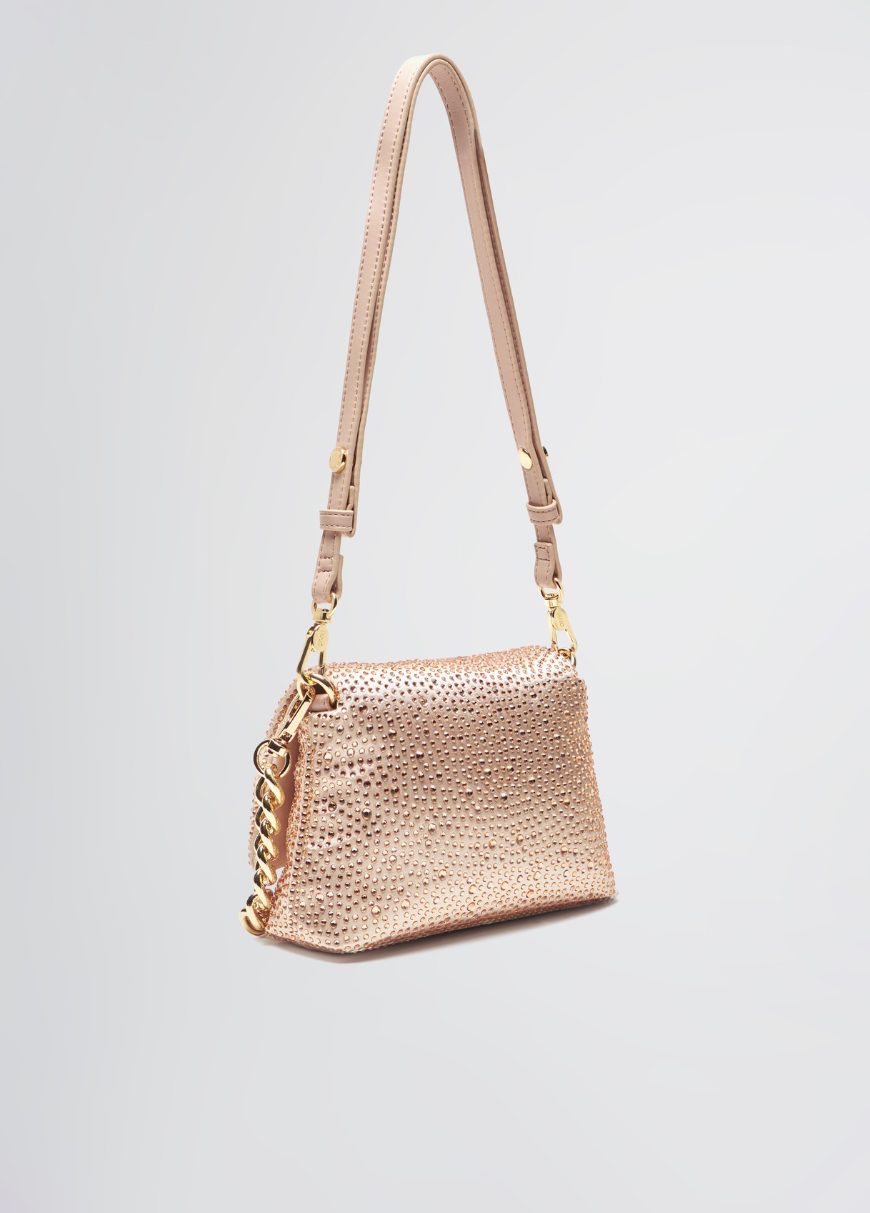 Small LaPuffy bag with rhinestones colour powder pink | Liu Jo
