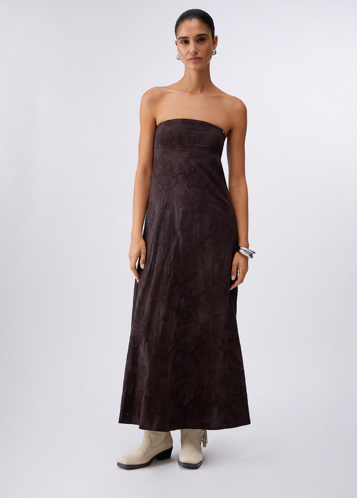 Liu Jo Long Dress With Embroidery