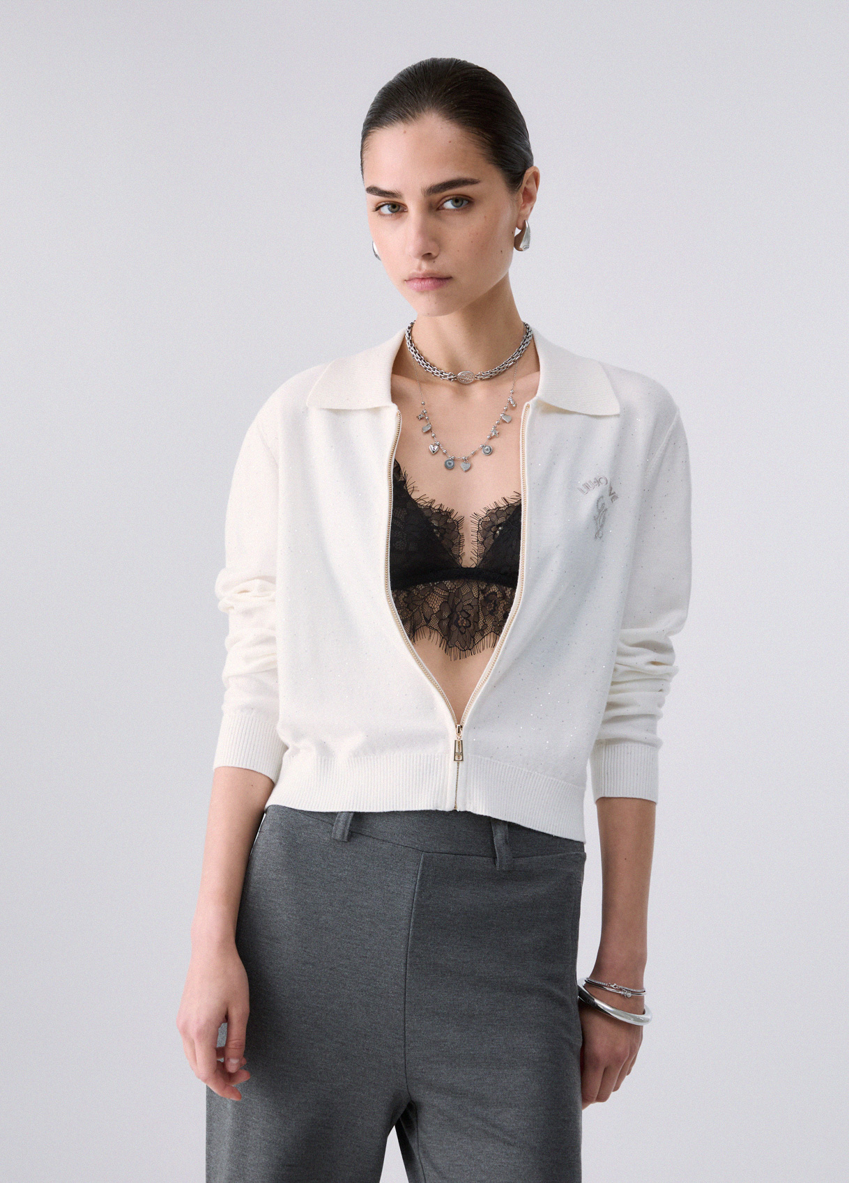 Liu Jo Cardigan With Micro Sequins