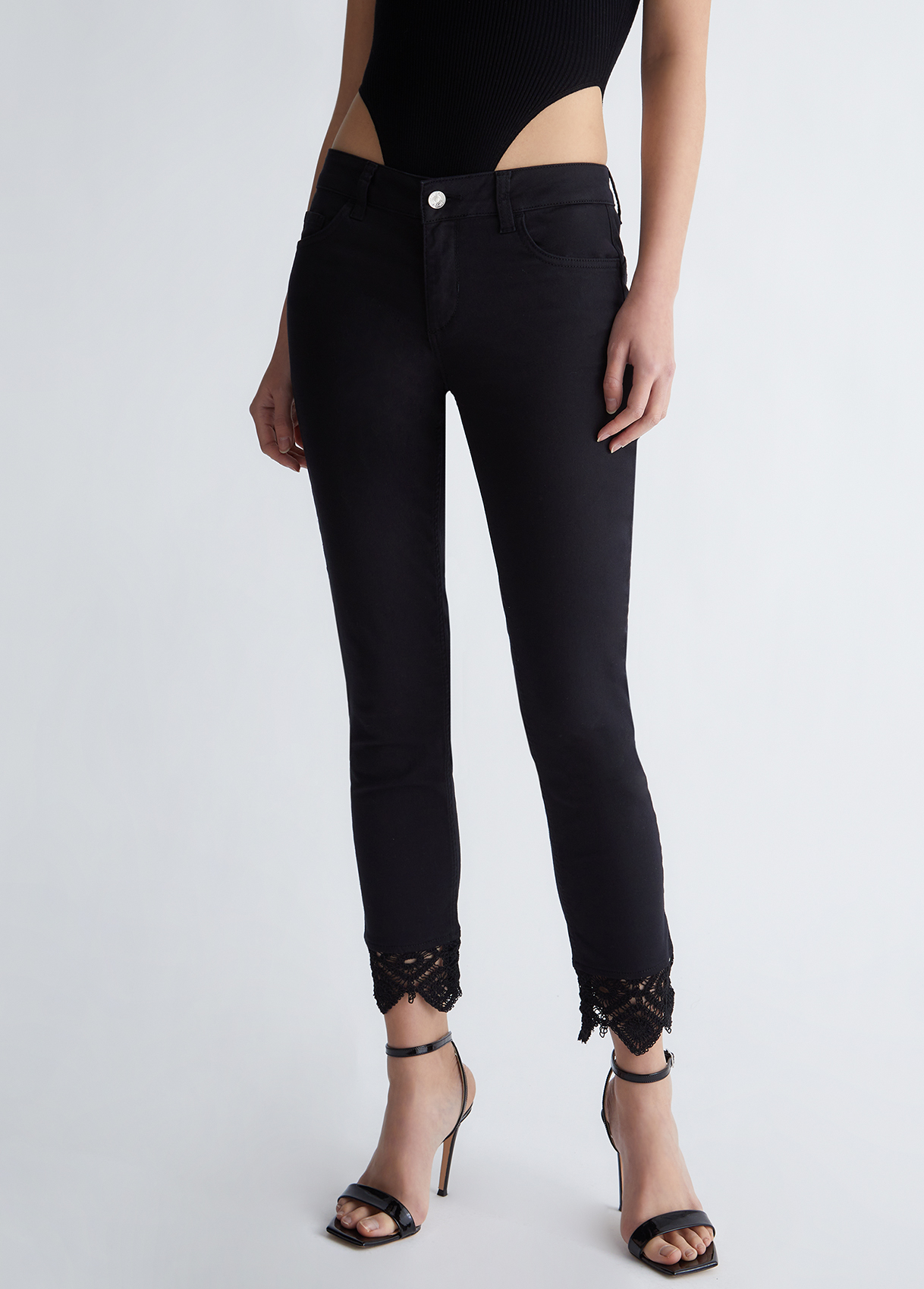 Liujo Pantalon Bottom-up Avec Dentelle