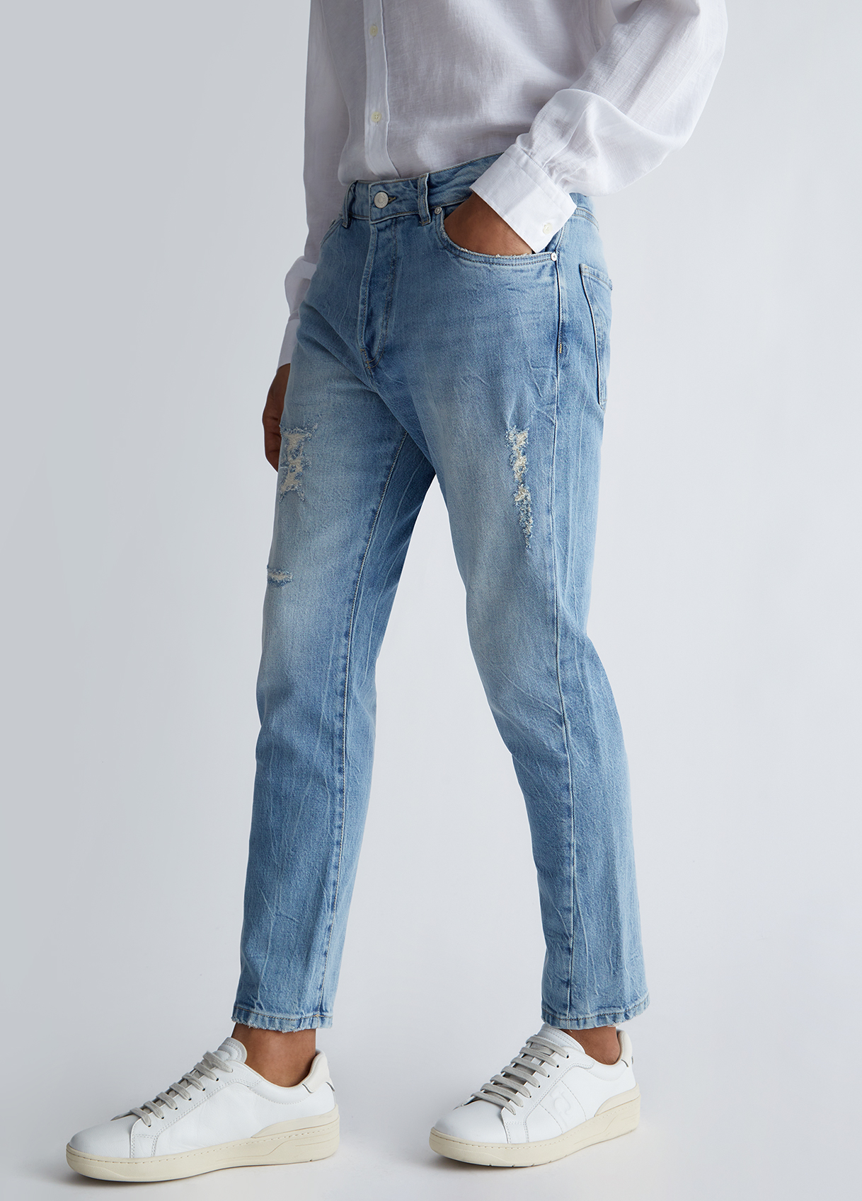 Liujo Jean Effet Usé Pour Homme